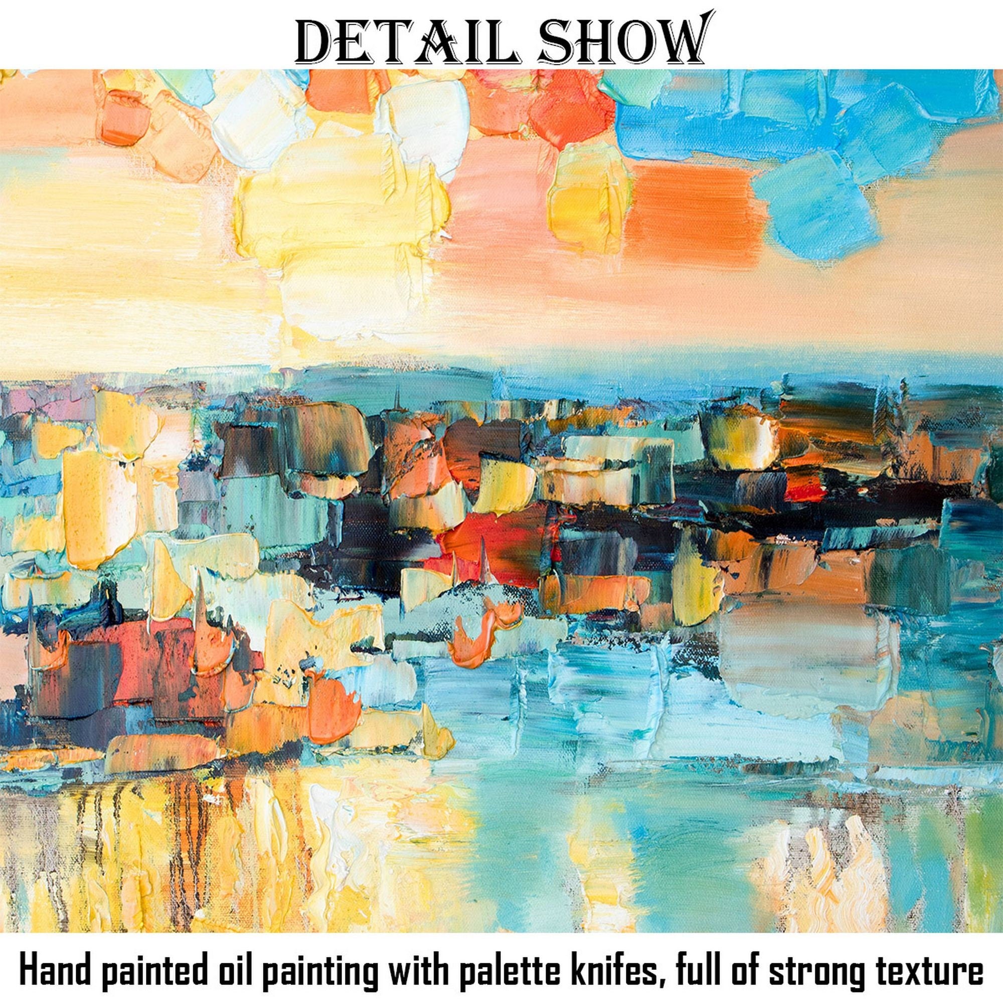 Extra Large Abstract Oil Painting on Canvas - Modern Contemporary Wall Art Decor for Living Room, Bedroom & Office - Handmade Unique Abstract Canvas Artwork