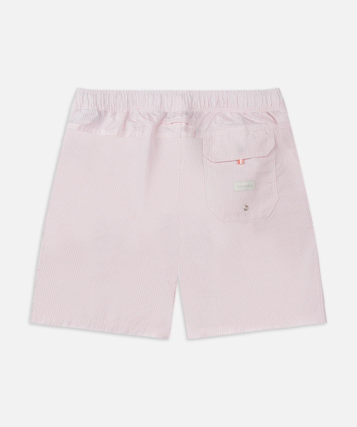 Platios Men's Quick-Dry Swim Shorts - Pink & White Striped Beachwear for Swimming, Surfing & Vacation