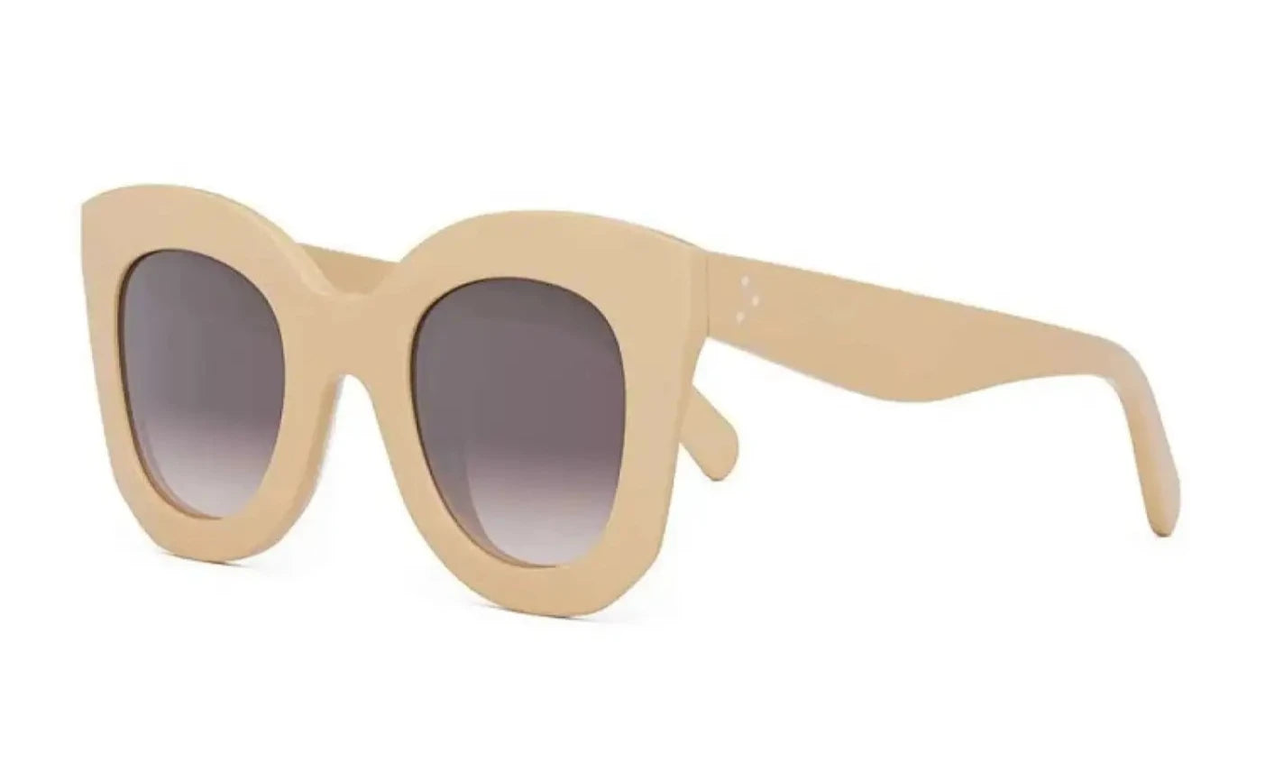 Celine CL4005FN Beige Marta Sunglasses for Women - UV Protection Fashion Sunglasses for Outdoor, Beach & Driving