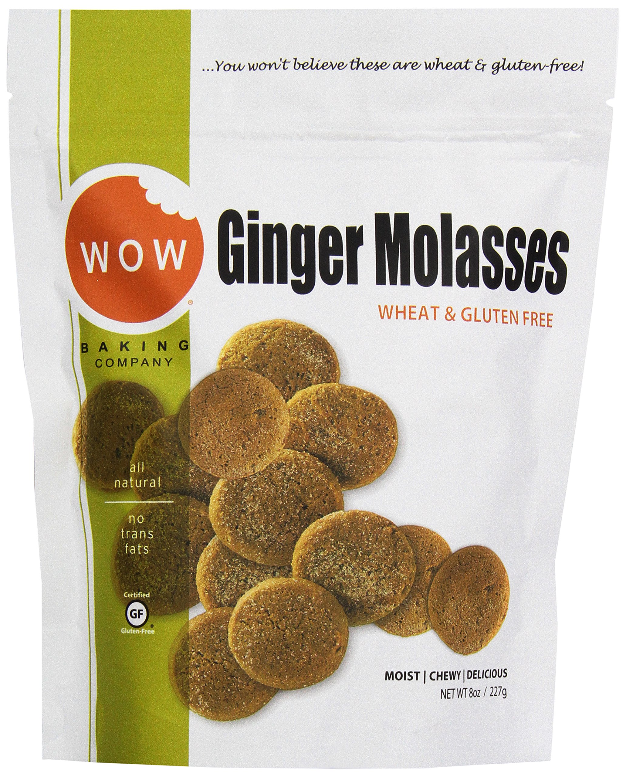 Gluten Free Ginger Molasses Cookies - 8 oz Pack | Vegan & Allergy Friendly Holiday Treats | Perfect for Christmas Baking, Gifts & Tea Time Snacks