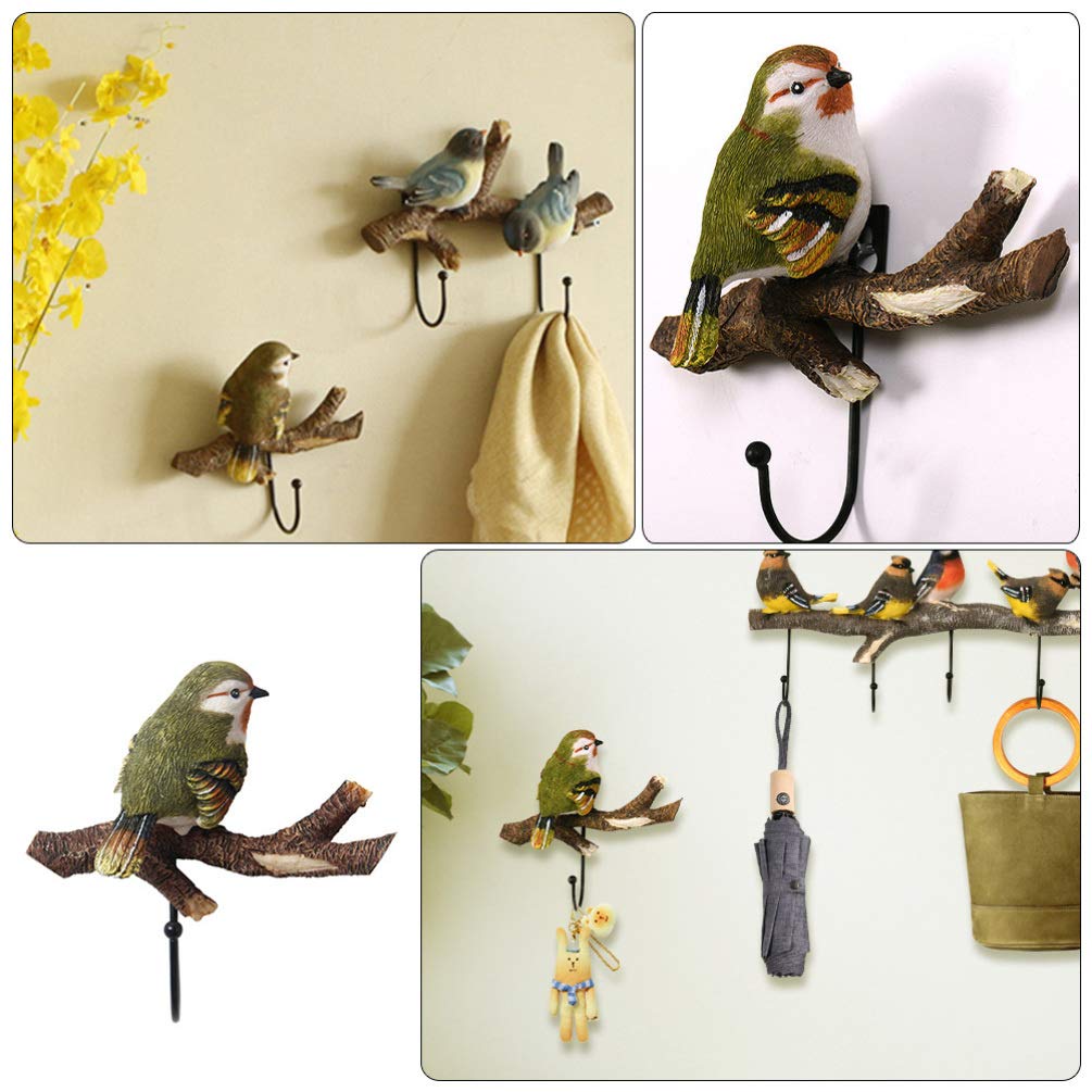 Stylish Bird-Shaped Wall Hook - Decorative Coat & Hat Hanger - Durable Resin Wall Mounted Hook for Entryway, Bedroom, or Bathroom Organization