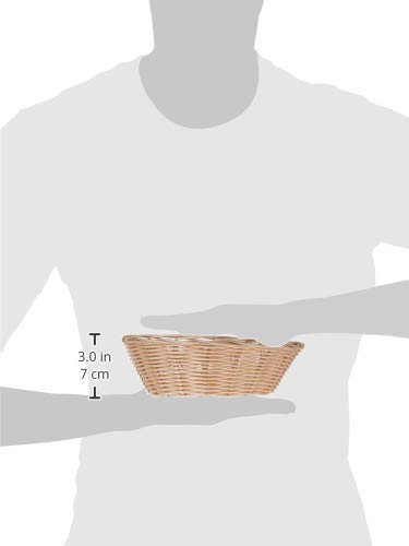 Premium Round Woven Bread Baskets Set of 12 - Durable Polypropylene Serving Baskets for Bread Rolls, Pastries & Baked Goods - Ideal for Restaurants, Bakeries & Home Kitchen Use - Beige (BB-8R)