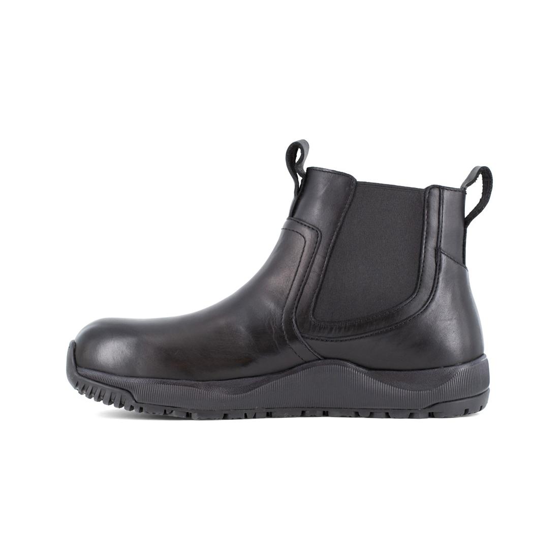 Street Shield Composite Toe Slip On Work Boots - Black Safety Shoes for Men | OSHA Compliant, Lightweight & Comfortable for Construction, Warehouse & Outdoor Work