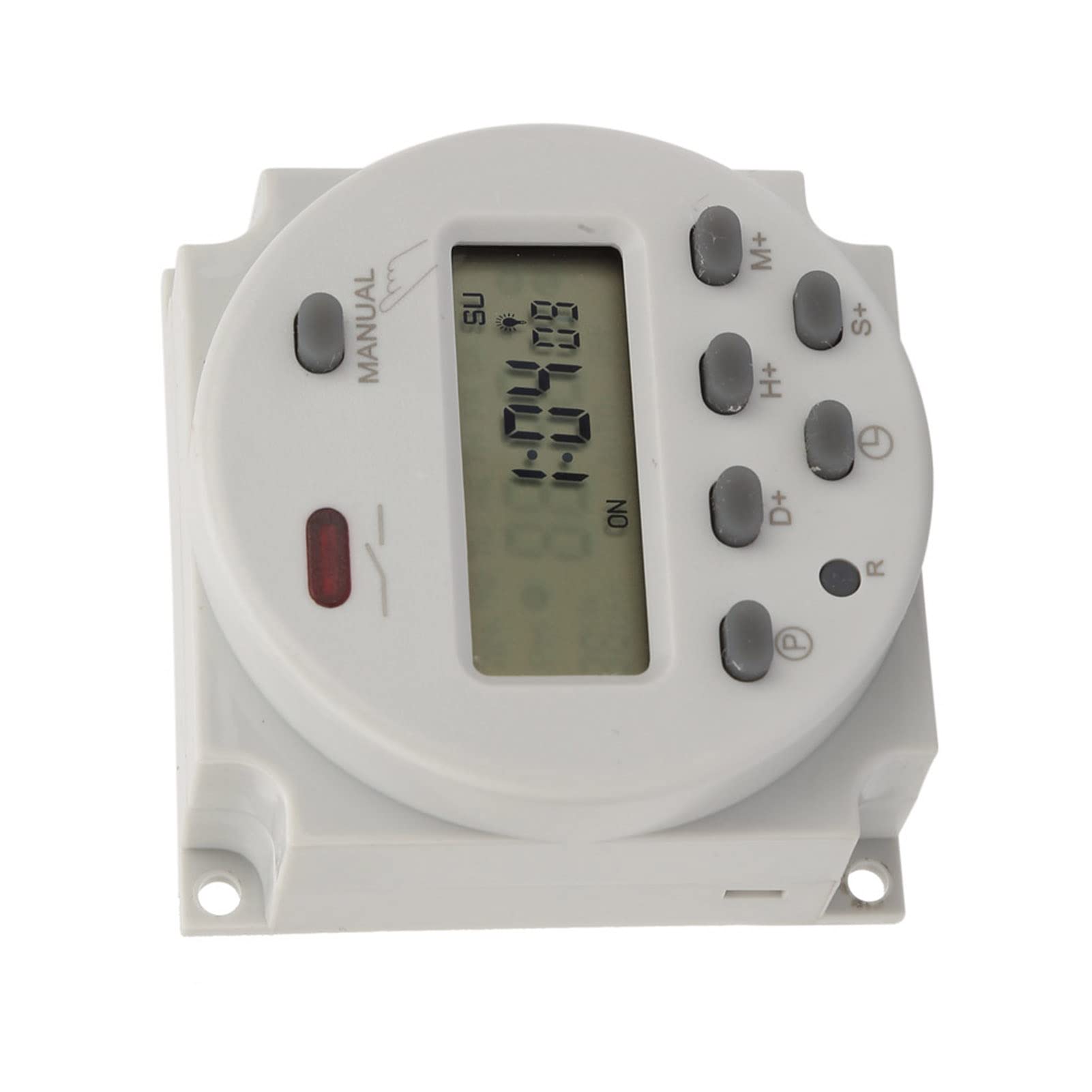 Mini Programmable Timer Switch - 1 Second to 168 Hours Digital Countdown Timer with 5V/12V/24V/110V/220V Compatibility - Wall/Panel Mount Electronic Time Control Device for Home Automation, Aquariums, Grow Lights & Industrial Equipment (12VDC)