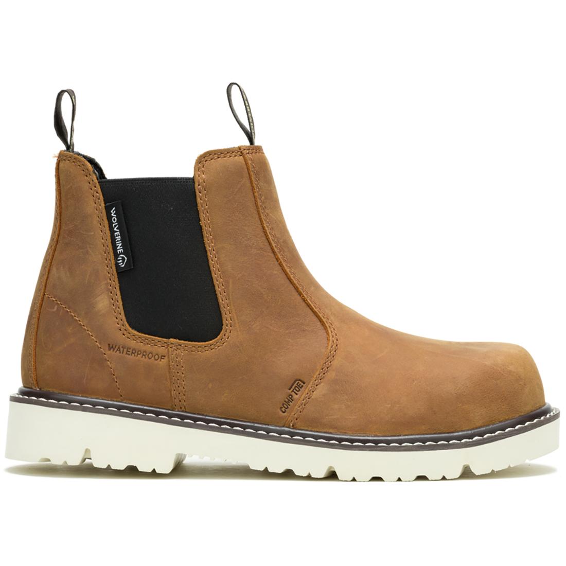 Revival Women's Composite Toe Chelsea Work Boots - Safety Shoes for Construction, Warehouse & Outdoor Work - Waterproof Slip Resistant Comfortable Work Boots for Women