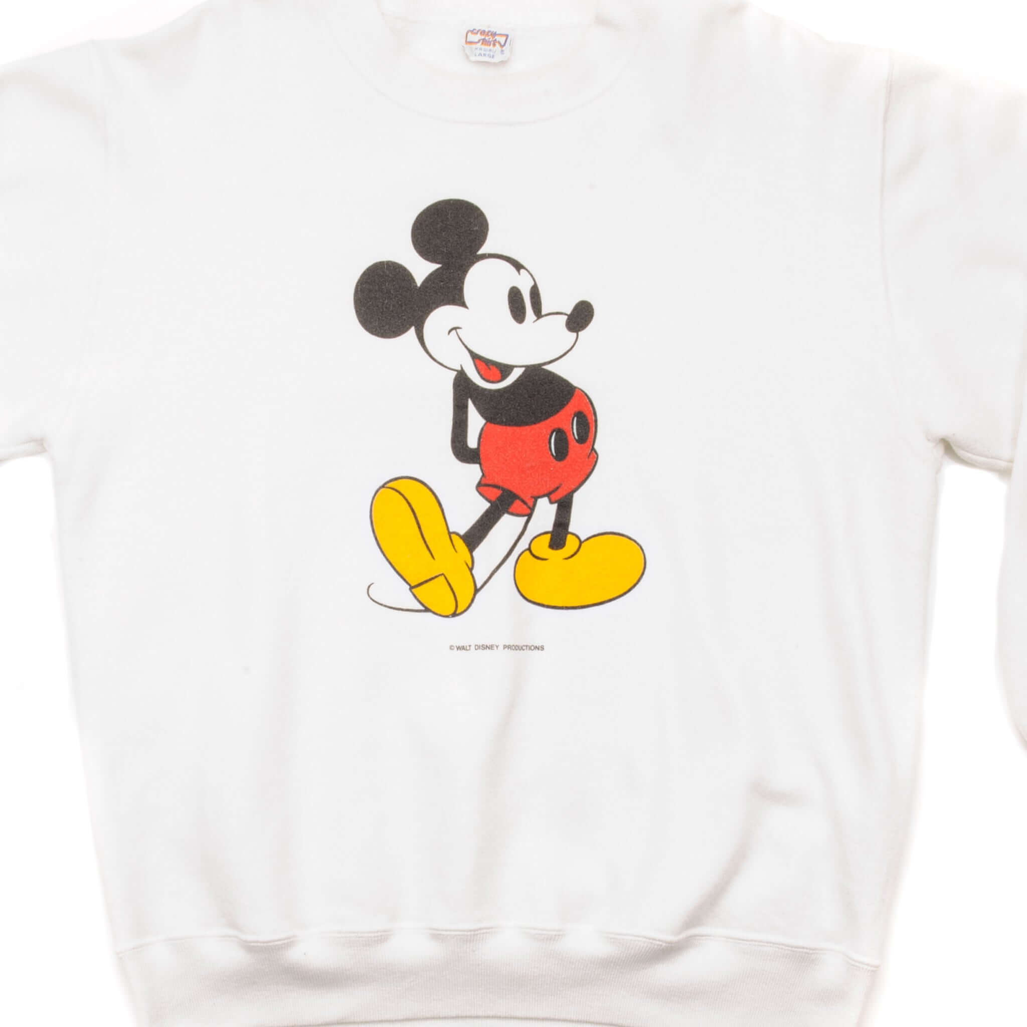 Vintage Disney Mickey Mouse Sweatshirt - Large Size, Made in USA - Perfect for Casual Wear, Disney Fans & Collectors