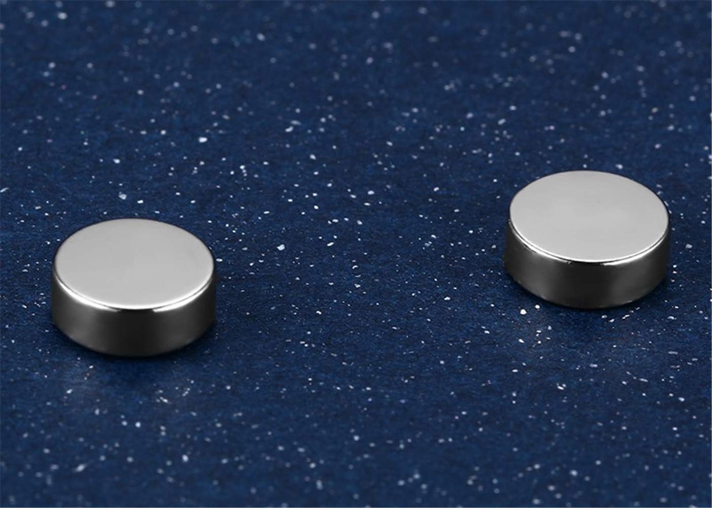 Stainless Steel Punk Round Fake Clip-On Earrings for Men & Women - No Piercing Studs in Multicolor | Perfect for Costume Parties, Concerts & Alternative Fashion