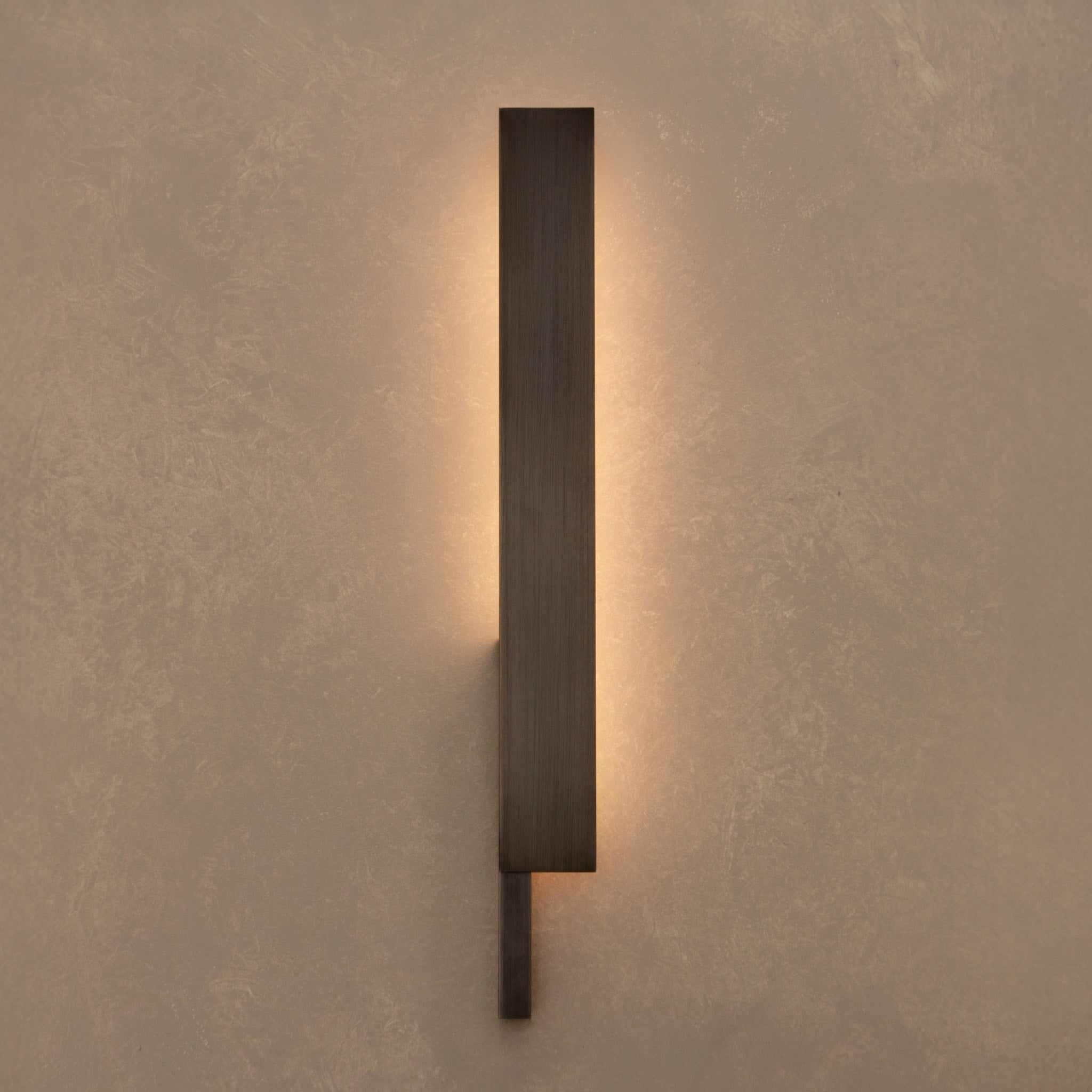 BEN TOVIM DESIGN Bloc Wall Sconce - Right Mount Blackened Patina Finish | Modern Wall Lighting for Living Room, Bedroom & Hallway