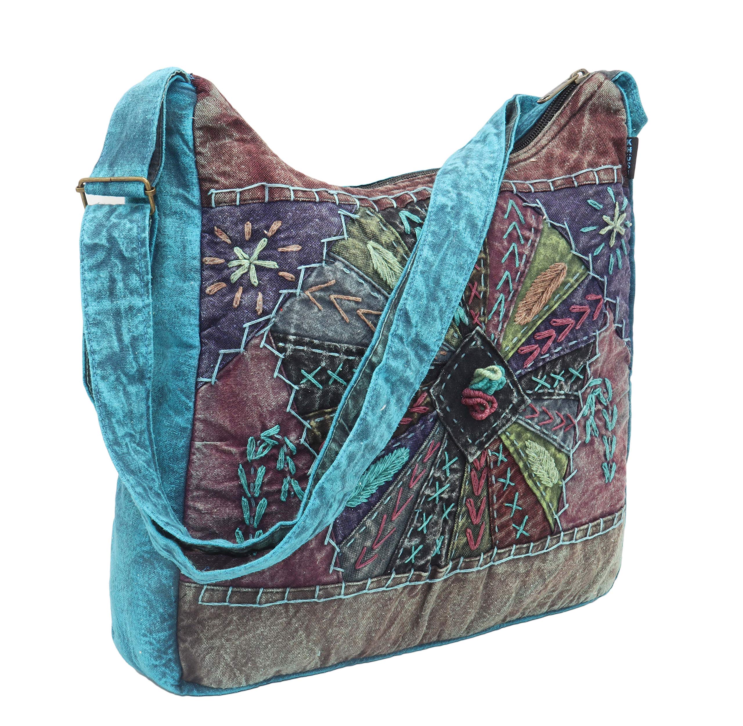 Handmade Cotton Messenger Shoulder Bag for Women - Stylish & Durable Crossbody Purse for Work, Travel & Everyday Use