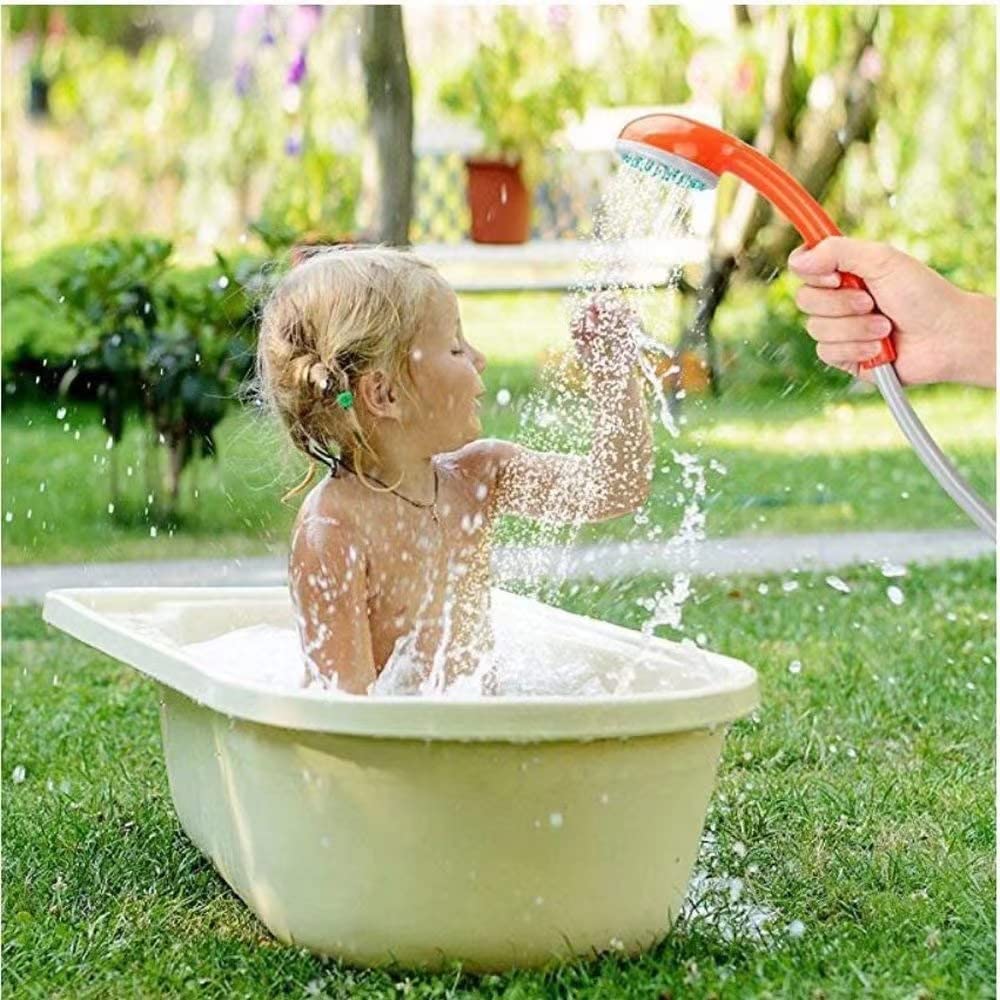 Rechargeable Portable Outdoor Camp Shower Pump - Lightweight Camping Shower Head for Beach, Hiking, Travel & RV Use | Perfect for Swimming, Backpacking & Off-Grid Adventures