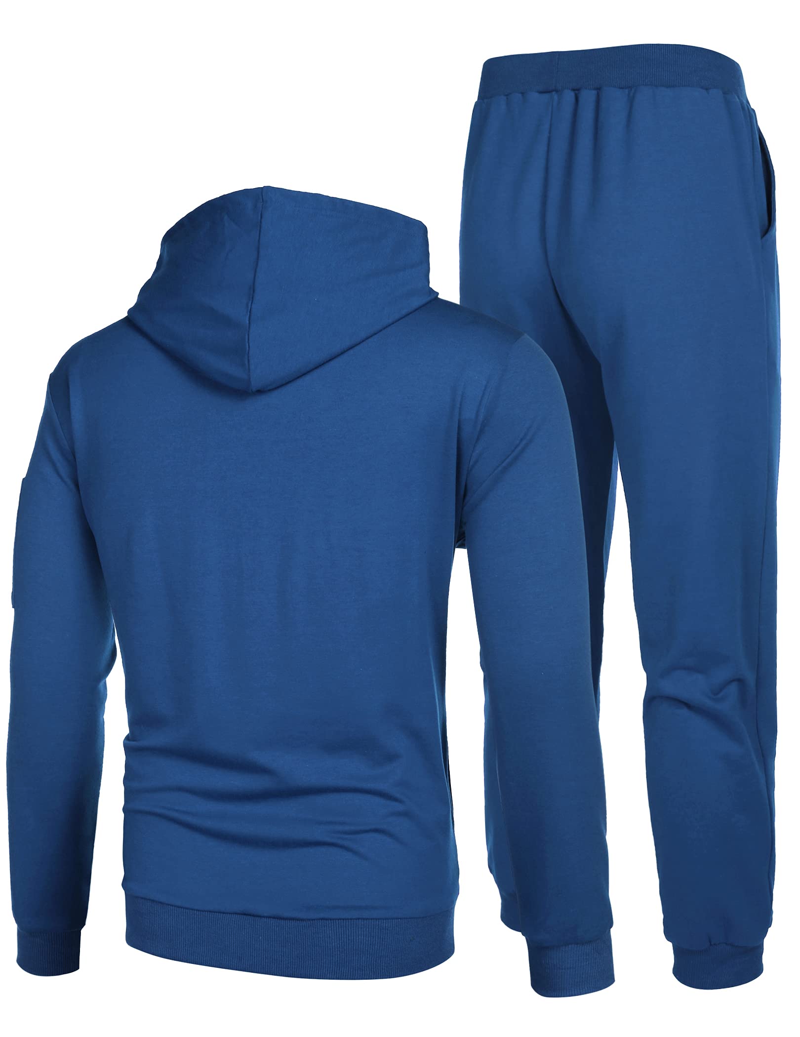 COOFANDY Men's 2 Piece Hooded Tracksuit Set - Athletic Sweatsuit for Running, Jogging & Gym Workouts | Casual Sportswear for Men | Perfect for Workouts, Training & Lounge Wear