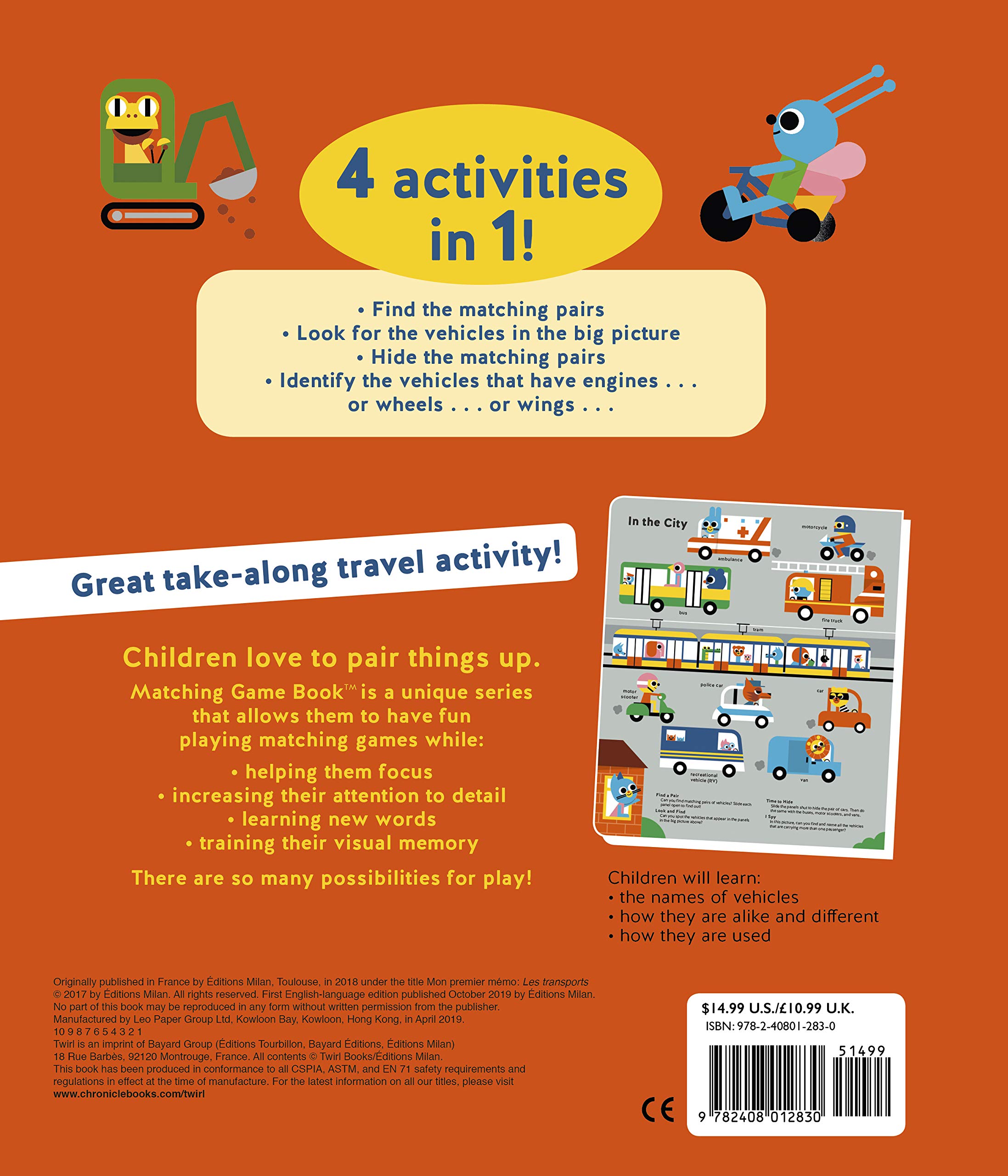 Zoom! Matching Game Book for Kids - 4 Fun Activities in 1 | Travel, Preschool Learning & Family Game Night | Educational Toddler Toy (TW Matching Game Book Series 2)