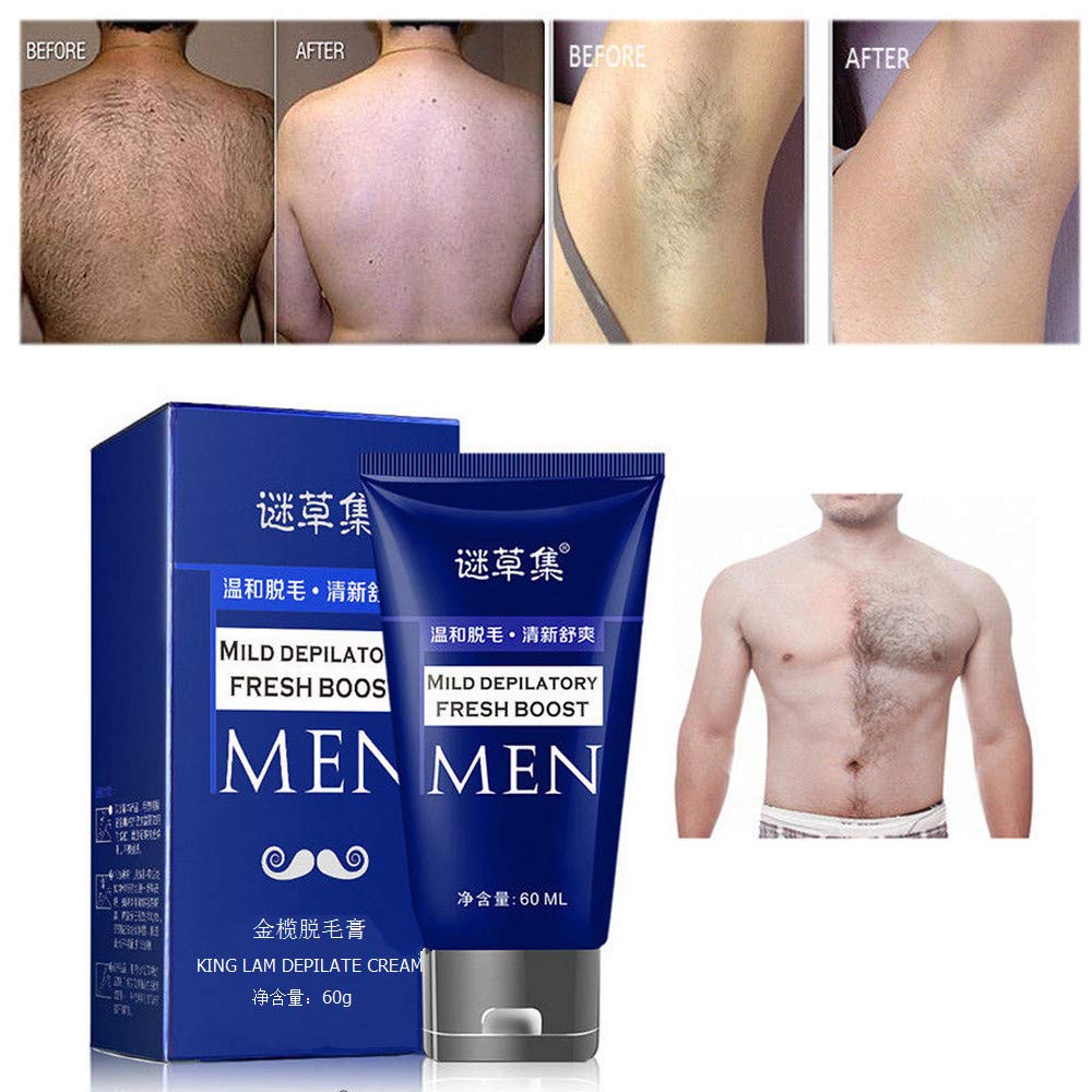 Permanent Hair Removal Cream for Men - Effective Depilatory Cream for Body, Hands & Legs - Long-Lasting Smooth Skin for Grooming & Confidence