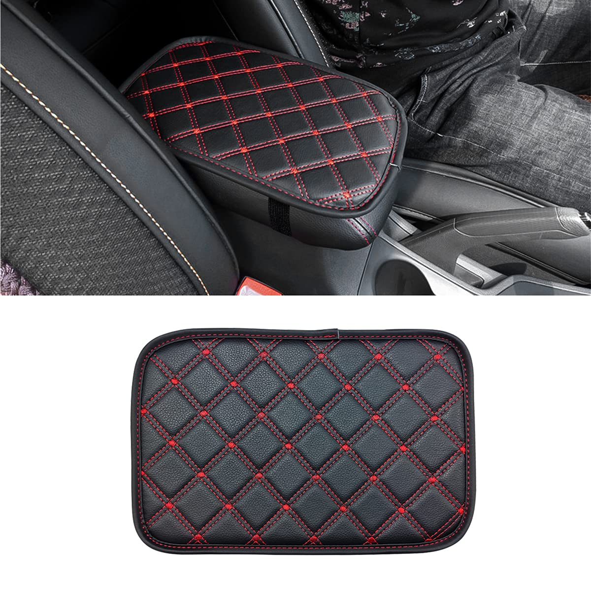 Premium Leather Car Center Console Cushion Pad - 11.4