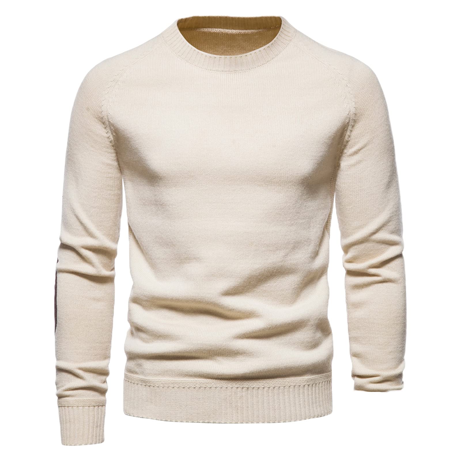 Men's Fashion Patchwork Sweatshirt - Thin Wool Pullover for Autumn & Winter | Casual Wear, Layering, Outdoor Activities