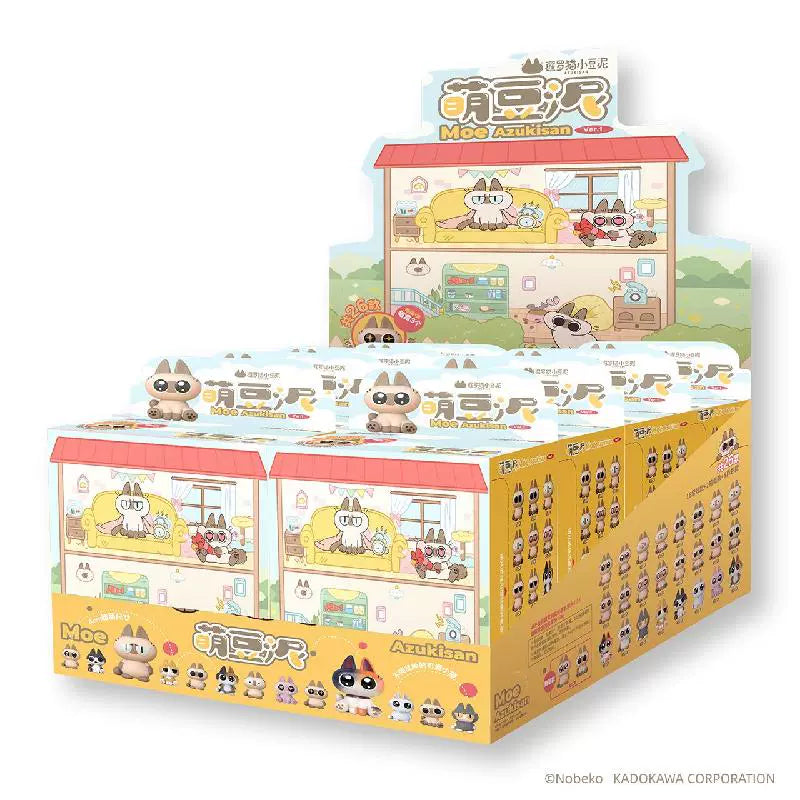 MOE AZUKISAN Cute Anime Bean Series Blind Box Collectible Figures - Perfect for Desk Decor, Gift, and Kawaii Collection