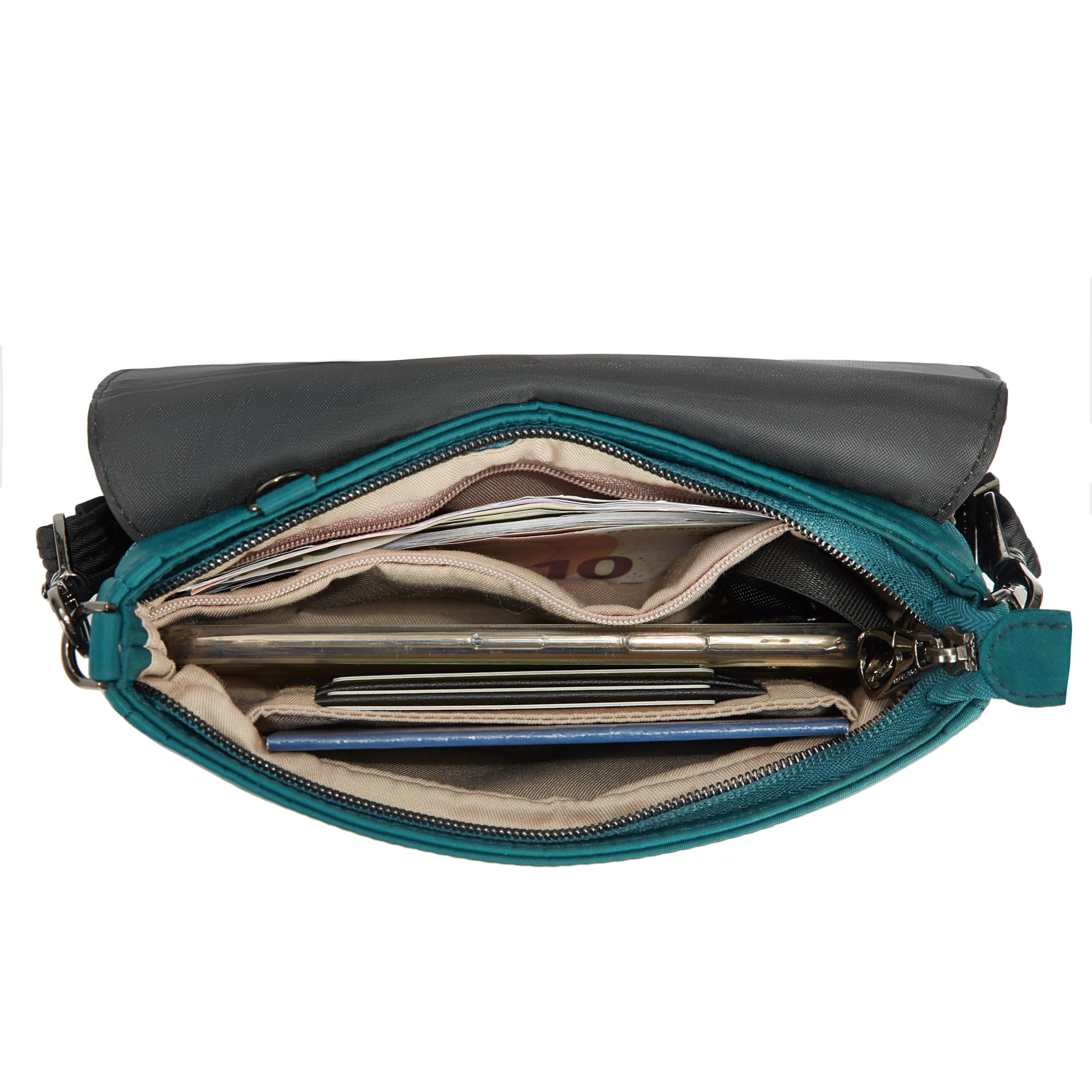 Travelon Anti-Theft Addison Convertible Crossbody Belt Bag - Secure Hands-Free Travel Purse for Women, Men | Ideal for Vacation, Commuting & Daily Use