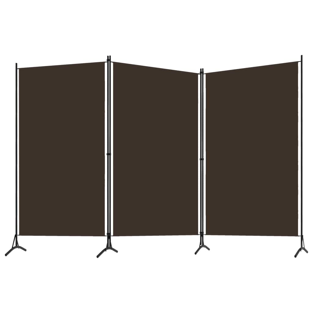 CHARMMA 3-Panel Folding Room Divider Screen - 102.4 x 70.9 Inches, Lightweight Brown Privacy Partition - Perfect for Home Office, Bedroom Separation, and Studio Space Organization
