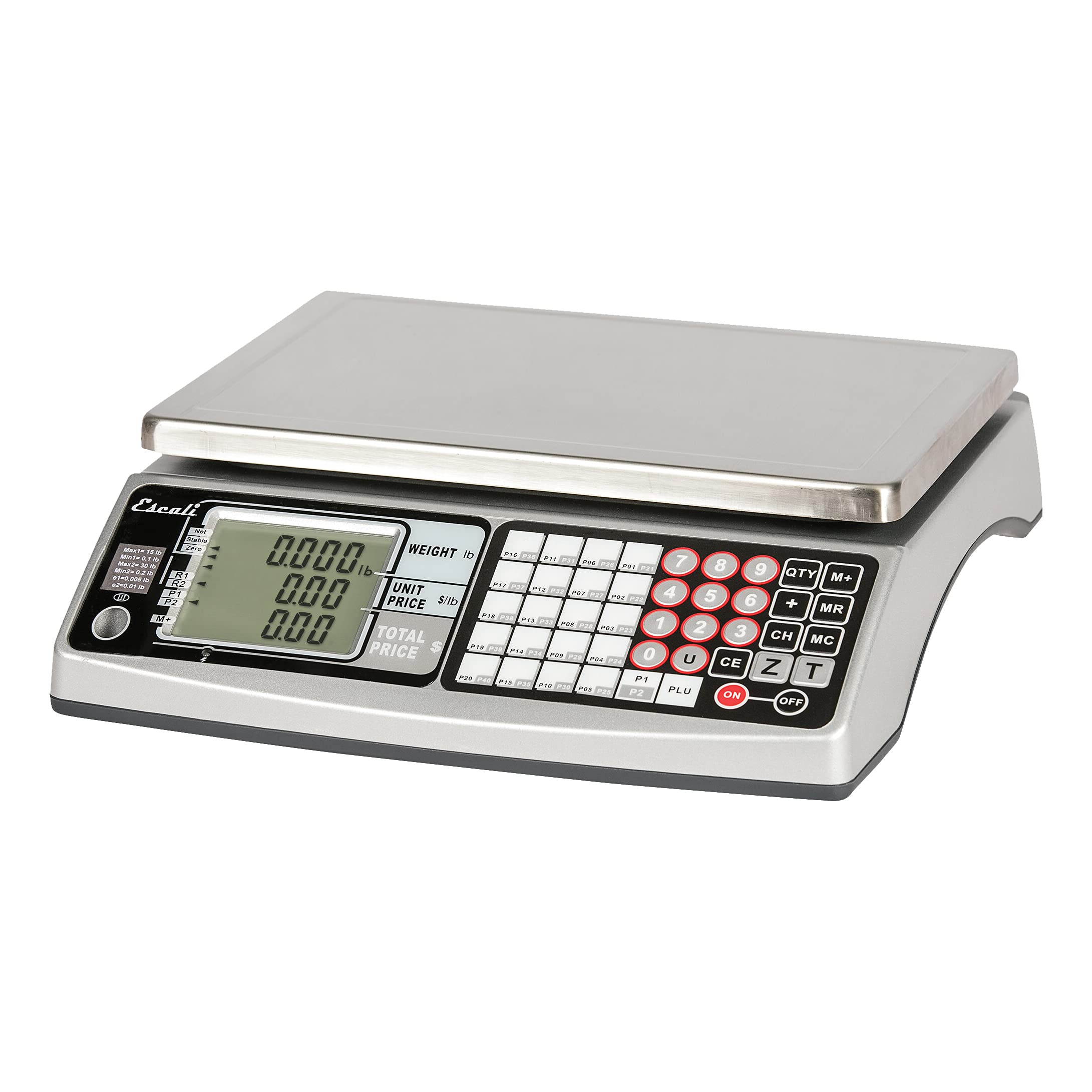 Escali Legal Digital Trade Scale - 10lb Capacity, Medium Size, Silver - Perfect for Shipping, Baking, and Small Business Use