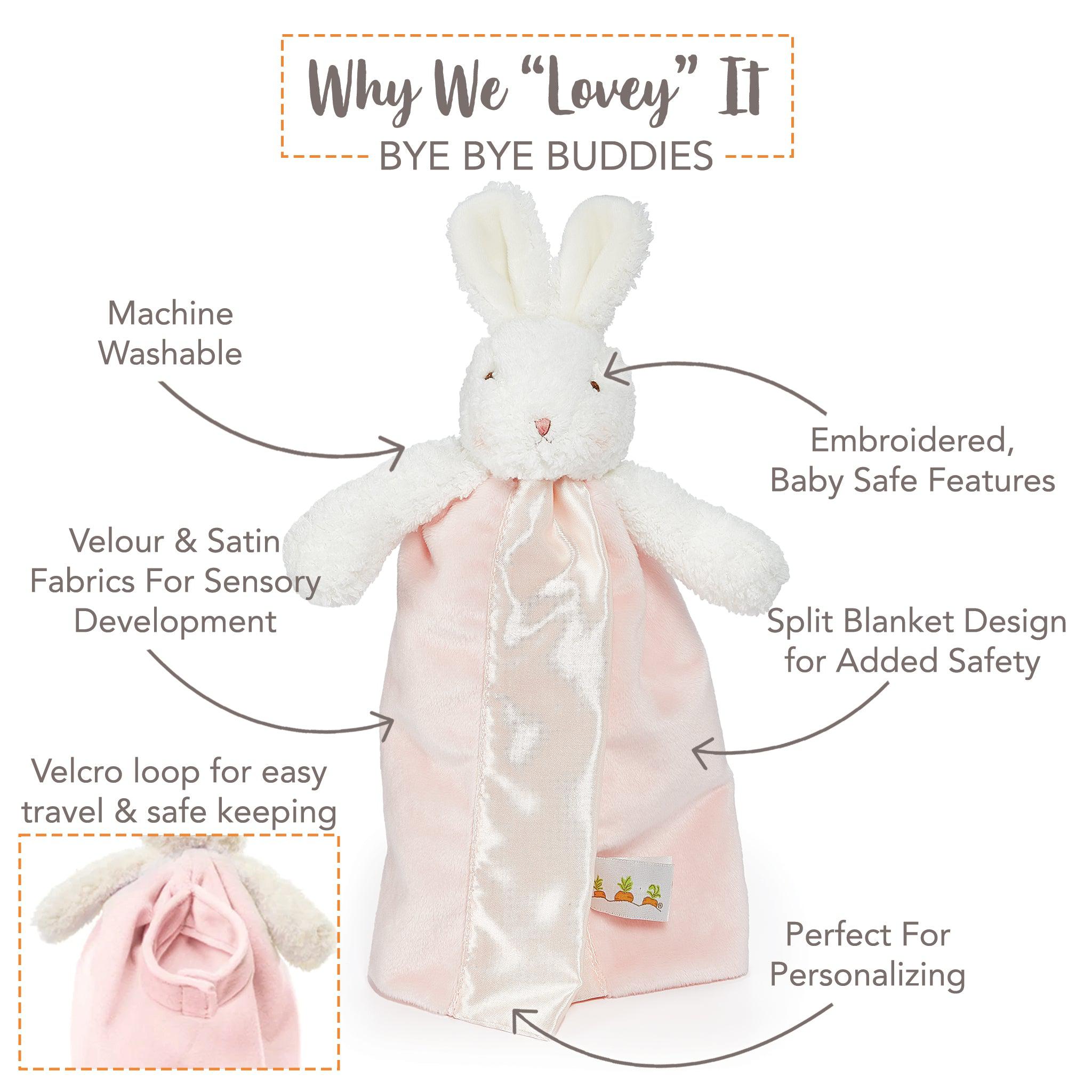 Blossom Bunny Bye Bye Buddy - Cute Stuffed Animal Plush Toy for Kids & Babies | Perfect for Gifts, Nursery Decor, and Comforting Sleep Companions