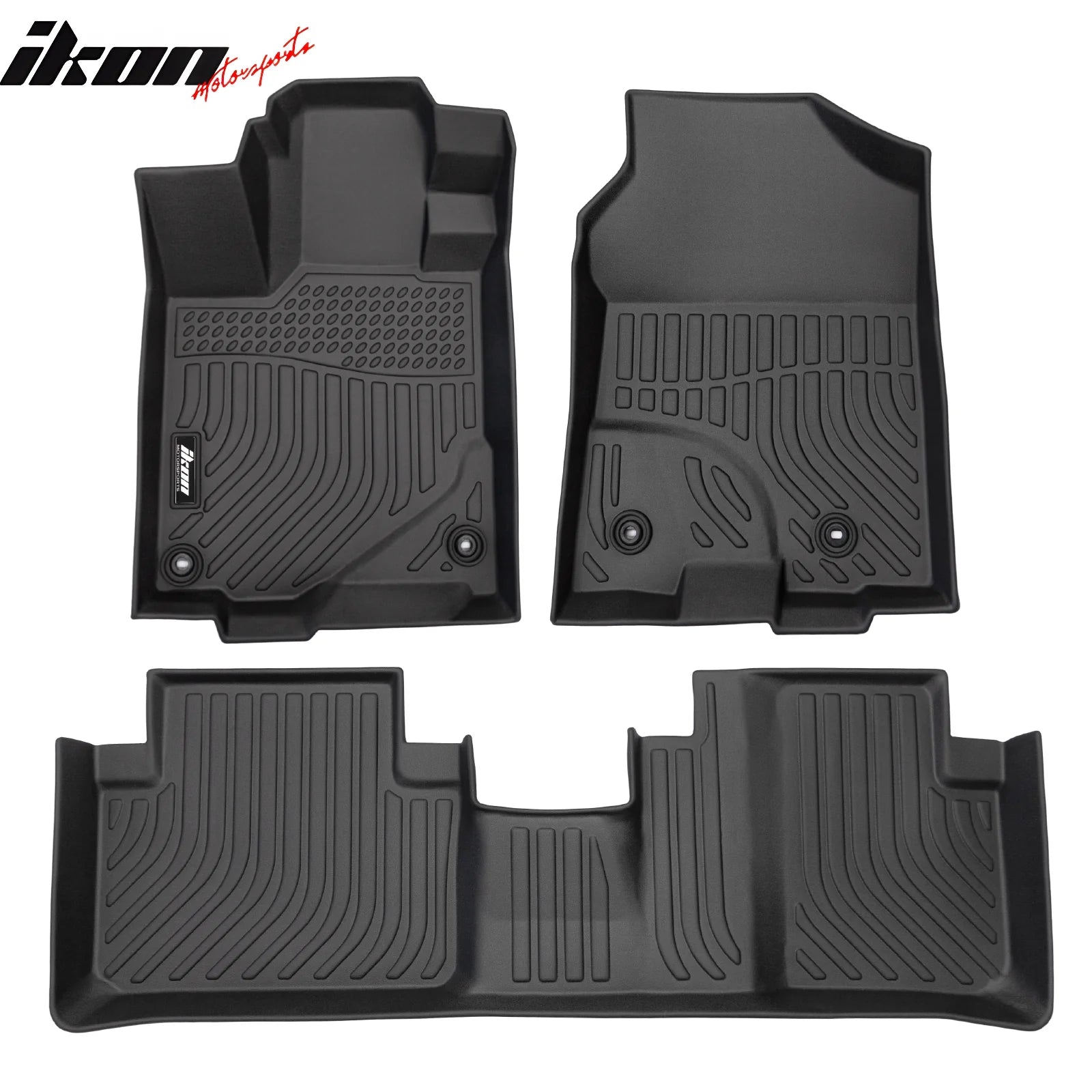 2013-2018 Acura RDX 5-Seat Custom Fit 3D Floor Mats - Black TPE All-Weather Car Floor Liners (3-Piece Set) - Front & Rear Protection for Dirt, Mud, Snow - Perfect for Daily Commute, Road Trips & Winter Driving