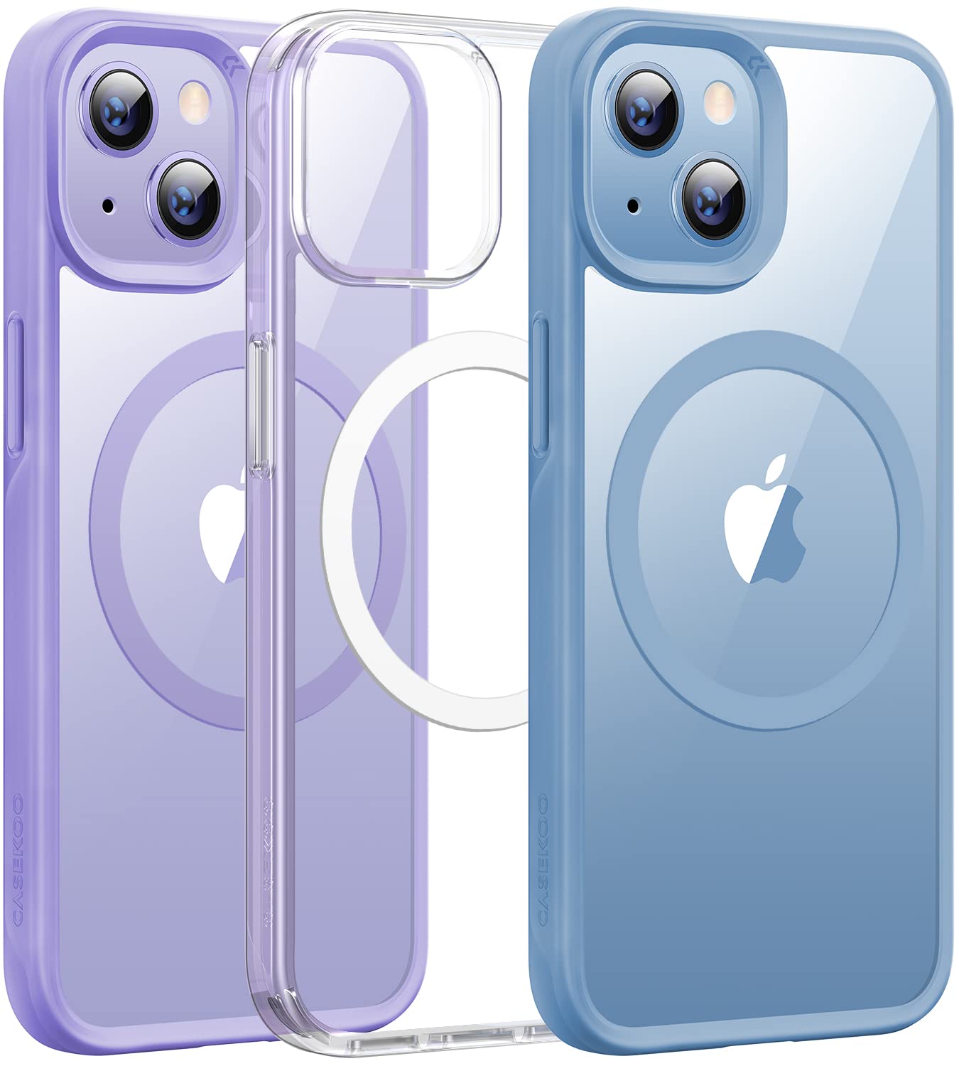 CASEKOO Magnetic Clear iPhone 14 Case & iPhone 13 Case - Military Grade Drop Protection, Anti-Yellowing, Strongest MagSafe Compatible Cover (6.1 inch 2022) | Perfect for Daily Use, Travel Protection & Wireless Charging