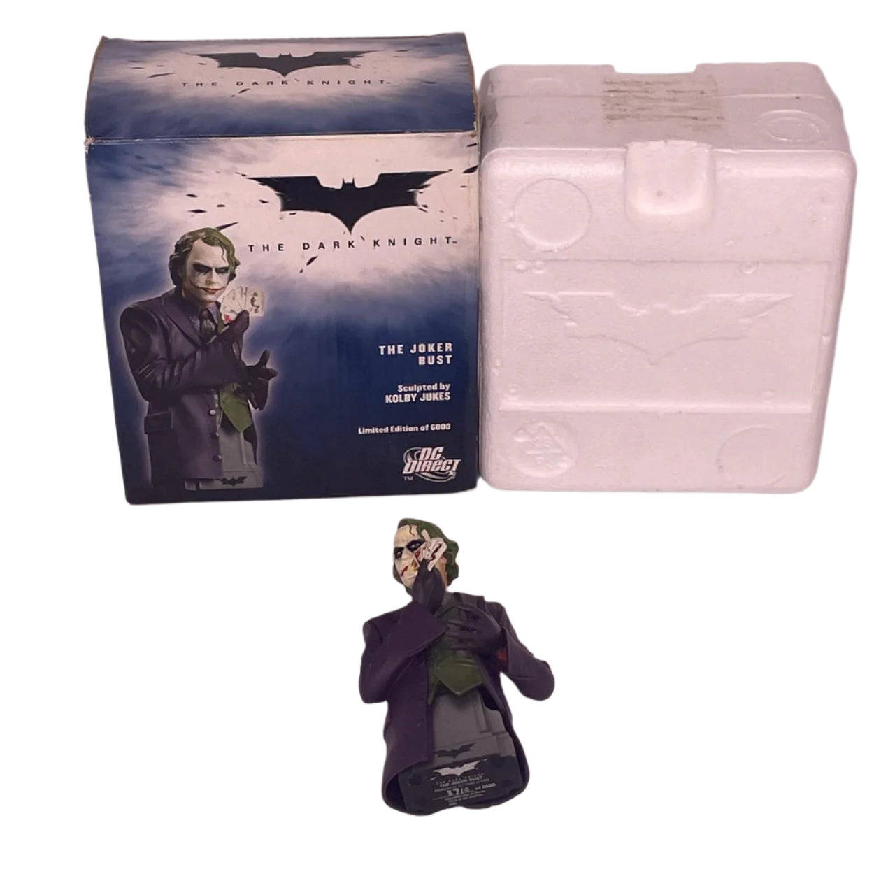 DC Direct 3710 Kolby Jukes Batman The Dark Knight The Joker Bust Figure - Collectible Statue for DC Comics Fans, Perfect for Display in Home Office or Gaming Room