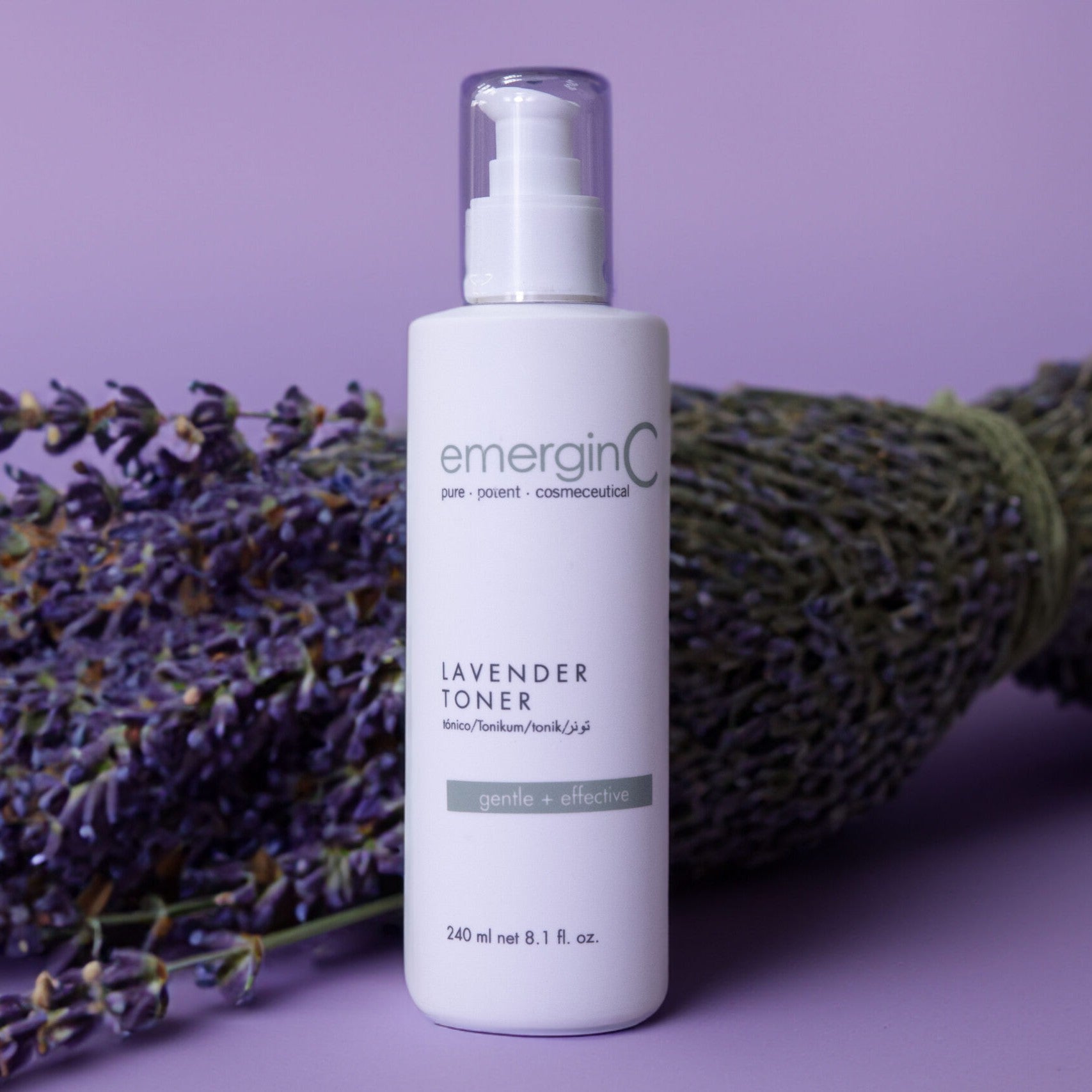 EmerginC Lavender Toner - Soothing Facial Toner for Sensitive Skin | Hydrating & Calming | Perfect for Post-Cleansing & Before Moisturizing