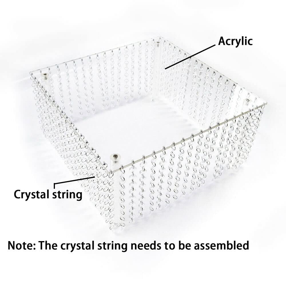 3 Tier Square Crystal Cake Stand Set - Elegant Wedding Dessert Display for Cupcakes, Cakes & Pastries - Silver Finish for Bridal Showers, Birthday Parties & Tea Events