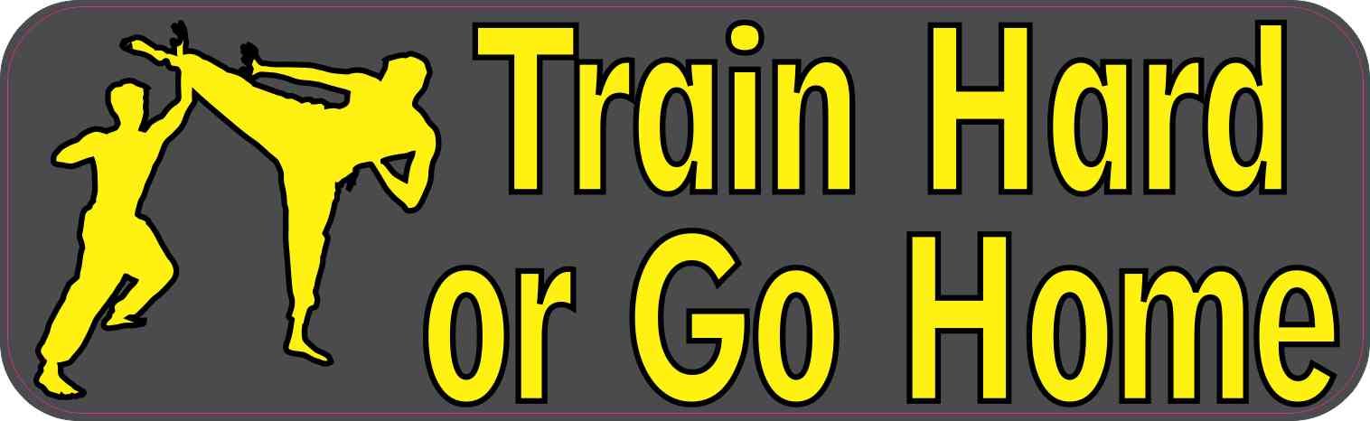 StickerTalk Train Hard or Go Home Fitness Magnet - 10x3 Inch Motivational Workout Decal for Gym, Locker & Home Gym Inspiration