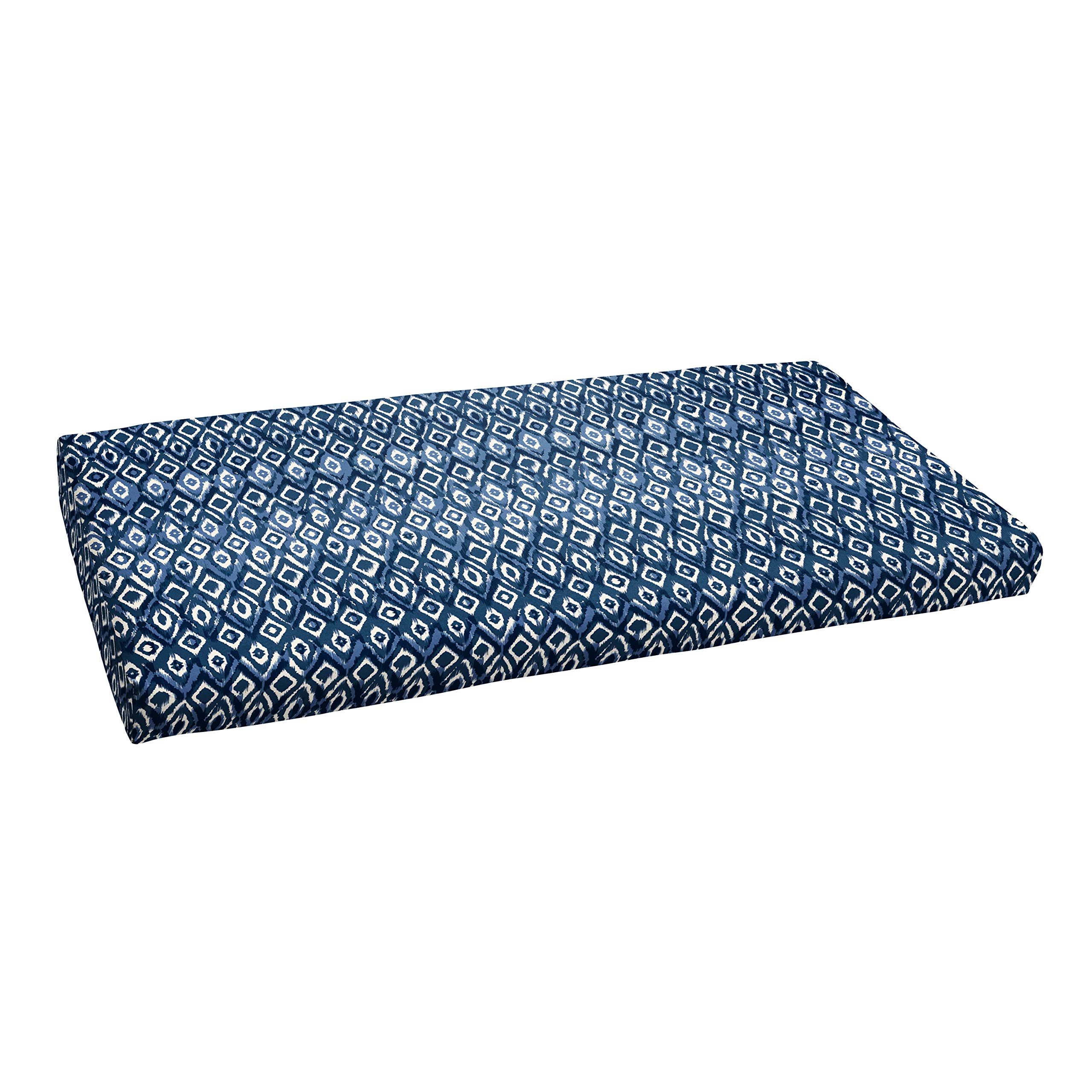 Sorra Home Bristol Bench Cushion 42x20x2 Inches - Waterproof Outdoor Patio Seat Cushion with Ties - Perfect for Garden, Deck, and Porch Furniture