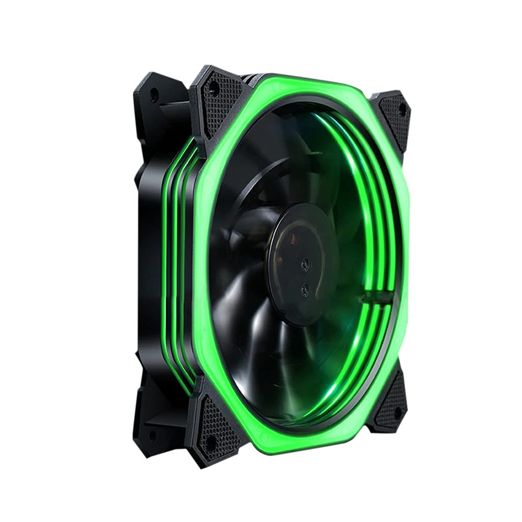 120mm RGB CPU Cooler Fan - 12V Quiet PC Cooling Fan with LED Light for Computer Case, Radiator & Gaming PC - Silent High Performance Airflow for Optimal Cooling (Color: F) - Perfect for Gaming Rigs, Workstations & Home Office PCs