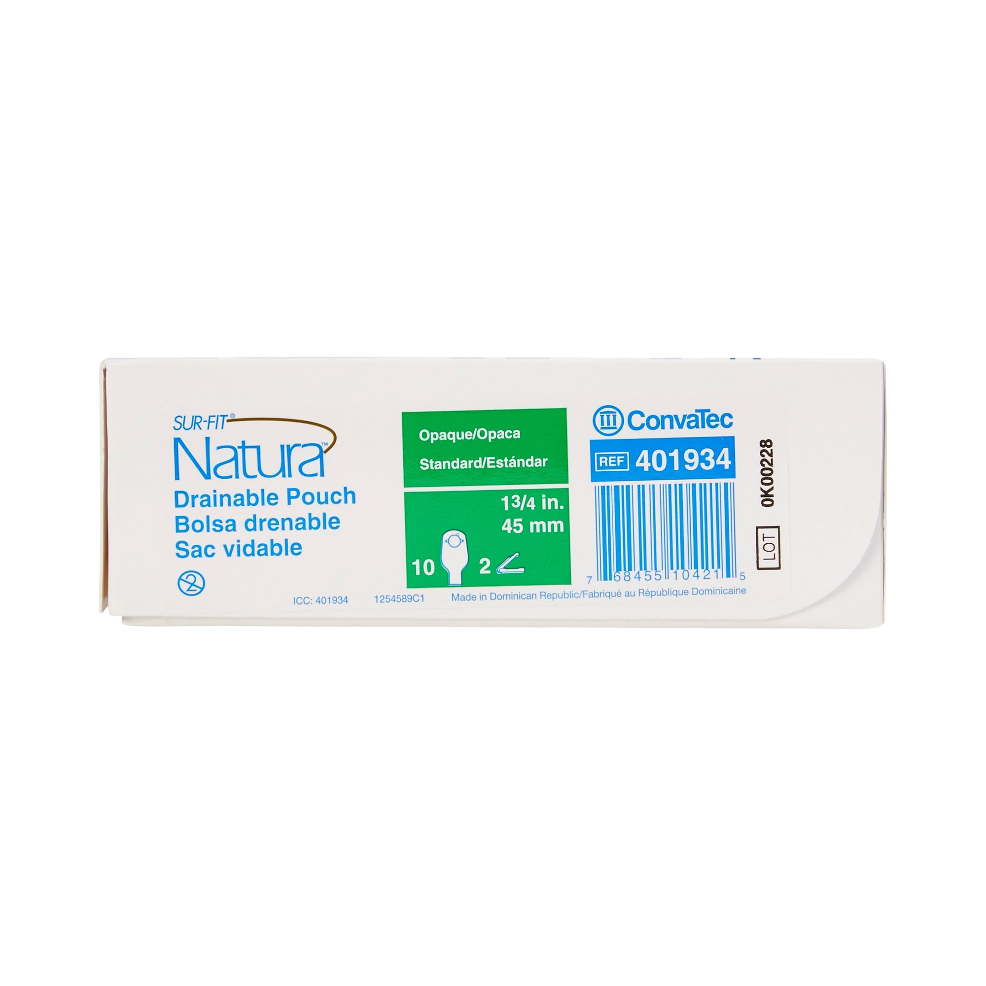 ConvaTec SUR FIT Natura Two Piece Drainable Ostomy Pouch - Moldable Flange (1 3/4