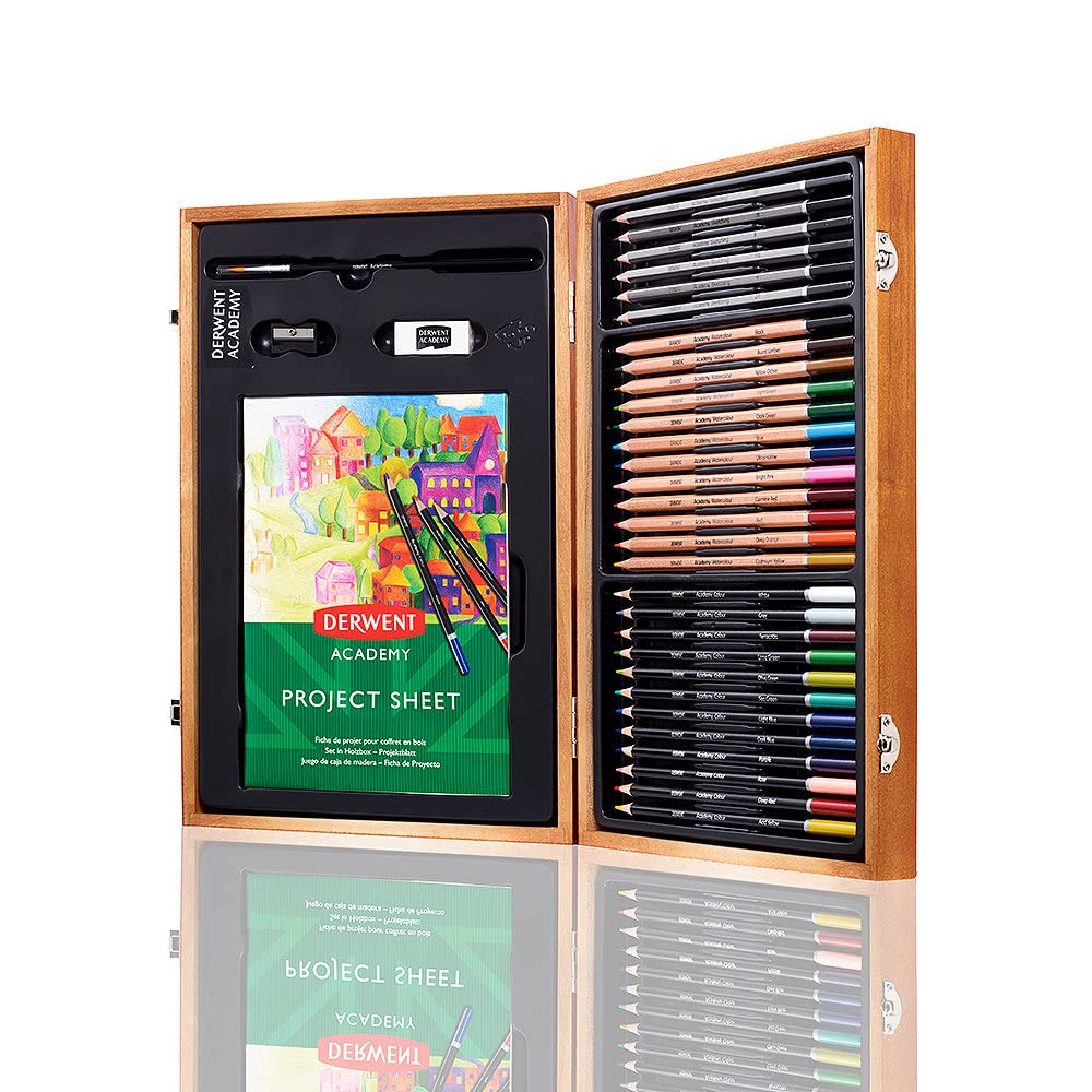 Derwent Academy 2300147 Colored Pencils & Graphite Pencils Set - 30 Art Pencils with 5 Accessories for Drawing, Sketching & Coloring | Perfect for Artists, Students & DIY Craft Projects