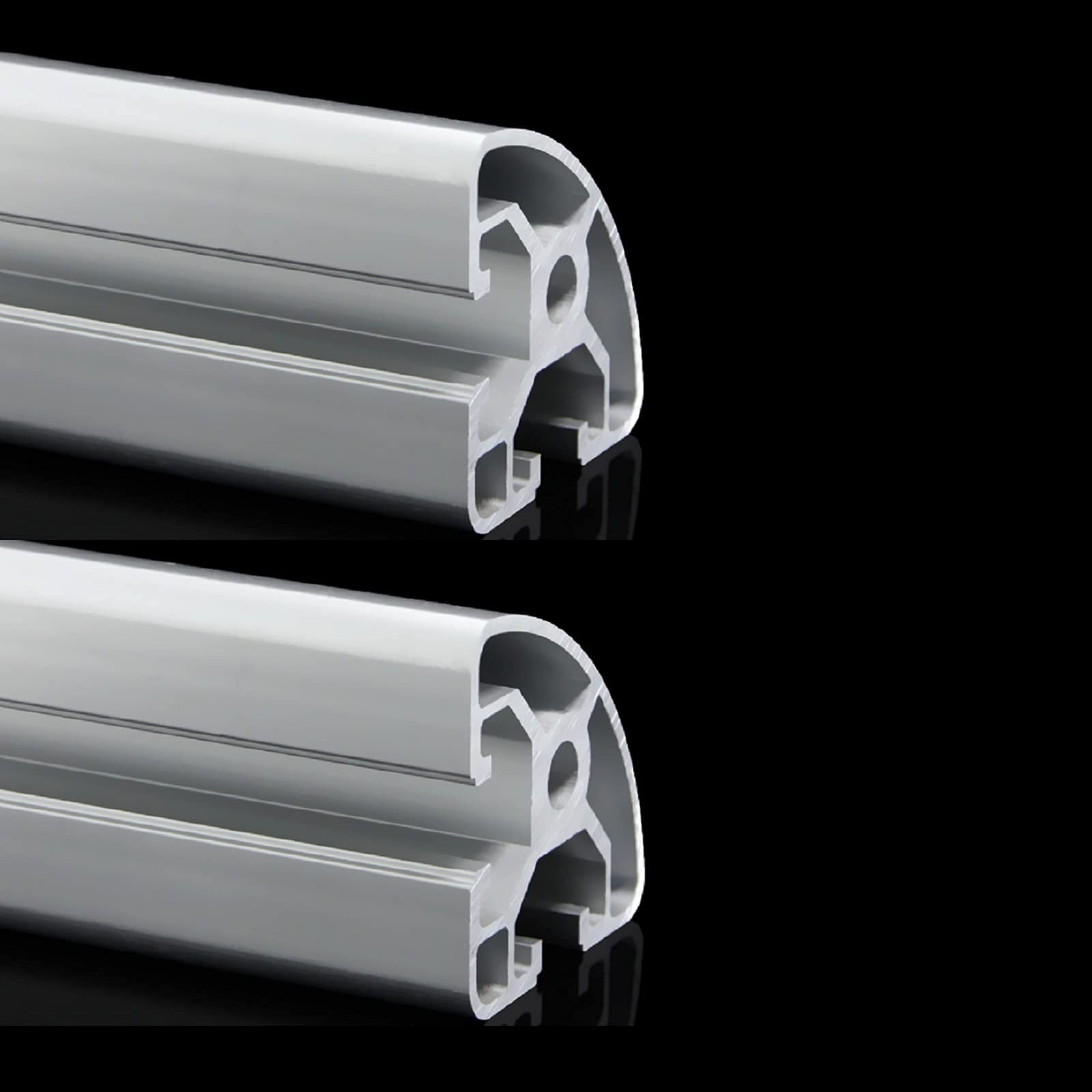 4040 T-Slot Aluminum Extrusion Profile - European Standard Anodized Silver Linear Rail Guide Frame for 3D Printer & CNC Machine DIY Projects (2Pcs, 54.33 inch/1380mm) - Perfect for Building Sturdy Printer Frames, CNC Router Structures, and Industrial Workstations