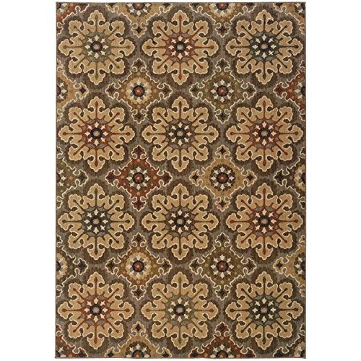 Oriental Weavers Kasbah Area Rug 6'7 x 9'6 - Soft Moroccan Style Rug for Living Room, Bedroom & Home Decor | Durable & Stylish Floor Covering