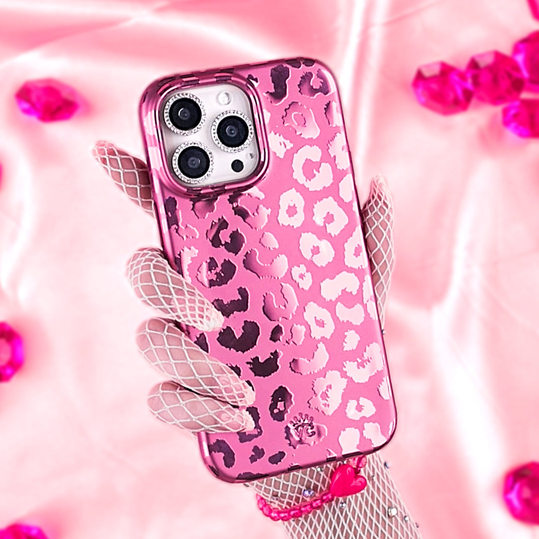Pink Ruby Leopard iPhone Case - Stylish Protective Cover for iPhone [Model Numbers] - Perfect for Everyday Use, Travel & Fashion Accessories