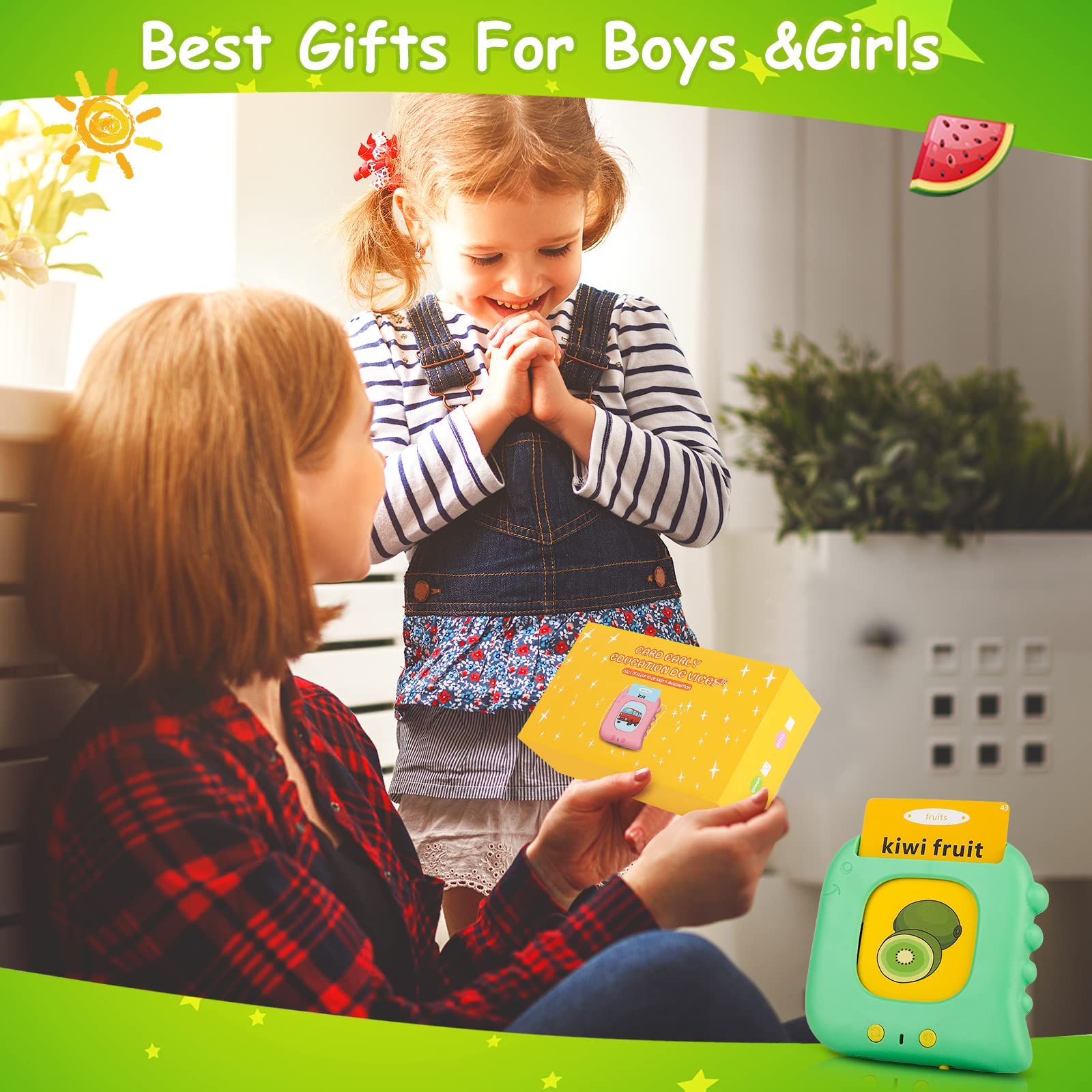 Talking Flash Cards for Toddlers 1-3 Years | Autism Sensory & Montessori Learning Toys with 224 Sight Words | Speech Therapy Toys for Kids 1-5 | Perfect Educational Gift for Boys & Girls | Ideal for Home Learning & Classroom Activities