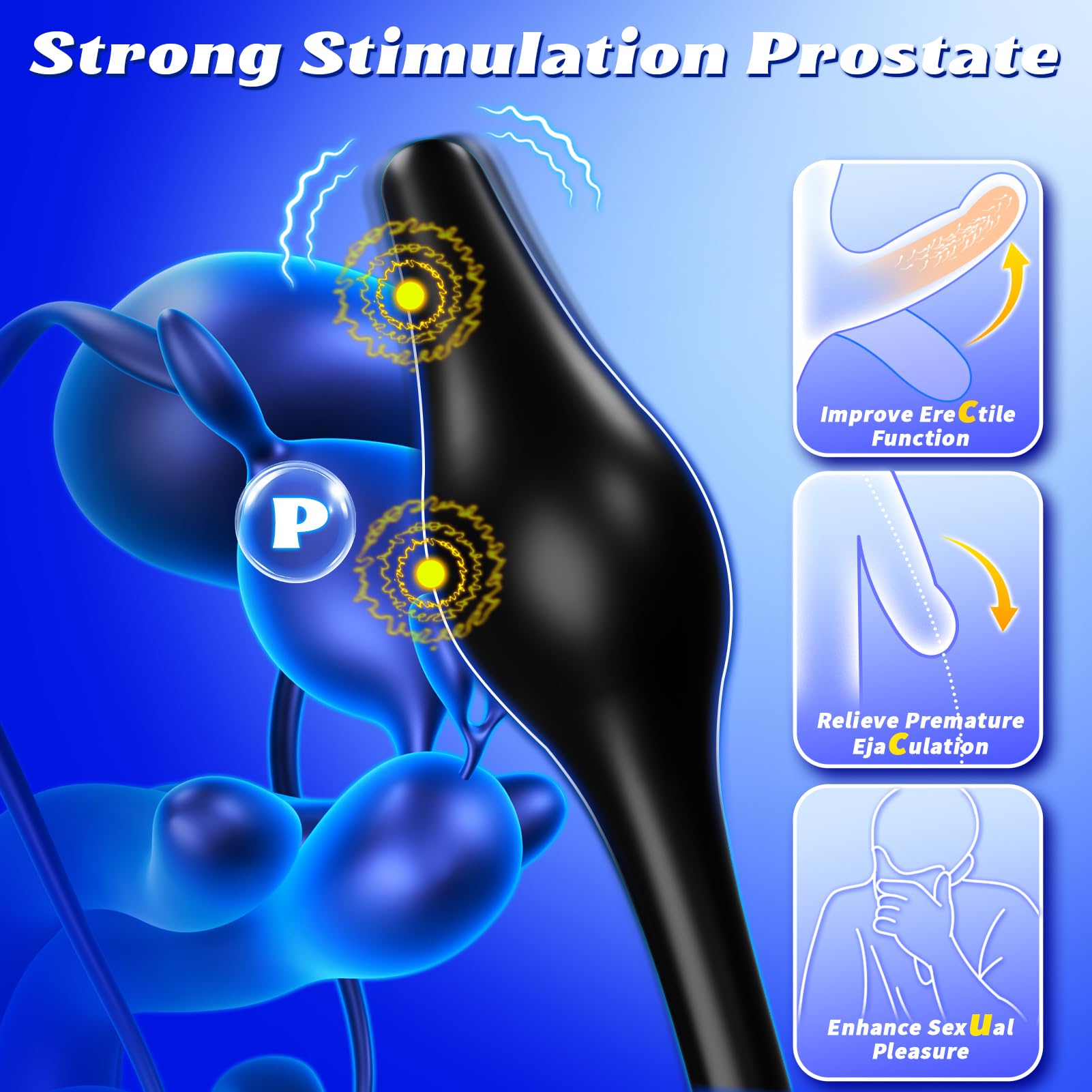 Premium Prostate Massager for Men - 7 Vibration Modes with APP & Remote Control, Powerful Stimulation for Enhanced Pleasure - Perfect for Couples Play & Solo Exploration