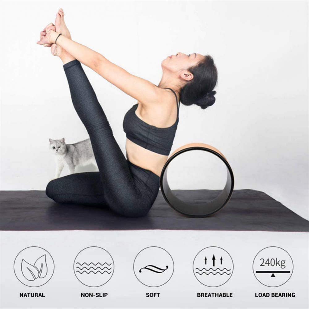 QiuQiu Yoga Wheel for Stretching & Fitness - Premium Yoga Ring & Backbend Roller for Flexibility Training | Perfect for Yoga, Pilates, Home Workouts & Posture Correction