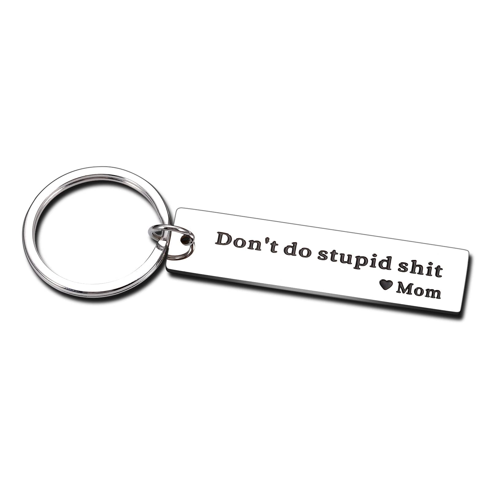 Funny 'Don't Do Stupid Stuff' Keychain Gift for Son/Daughter - Perfect Birthday, Christmas, Valentine's Day & Graduation Present for Teen Boys & Girls | Cute Stocking Stuffer & Gag Gift for Him/Her | Ideal for School Backpacks, Keyrings & Everyday Carry