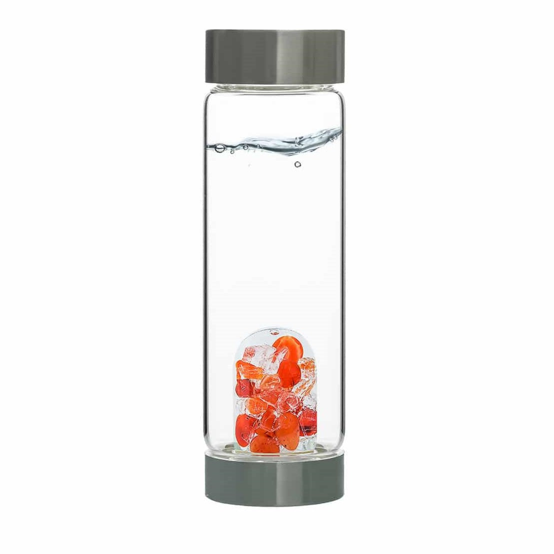 VitaJuwel Crystal Infused Water Bottle for Energy & Wellness | Gemstone-Infused Glass Water Bottle with Crystal Elixir | Perfect for Yoga, Meditation & Holistic Healing