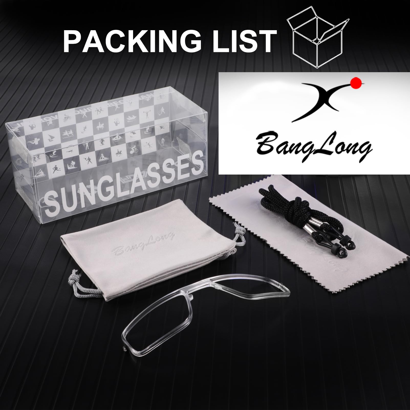 BangLong UV400 Polarized Sports Sunglasses for Men & Women - Lightweight Baseball & Cycling Sunglasses for Youth & Adults - Perfect for Outdoor Activities, Running, Hiking, and Driving