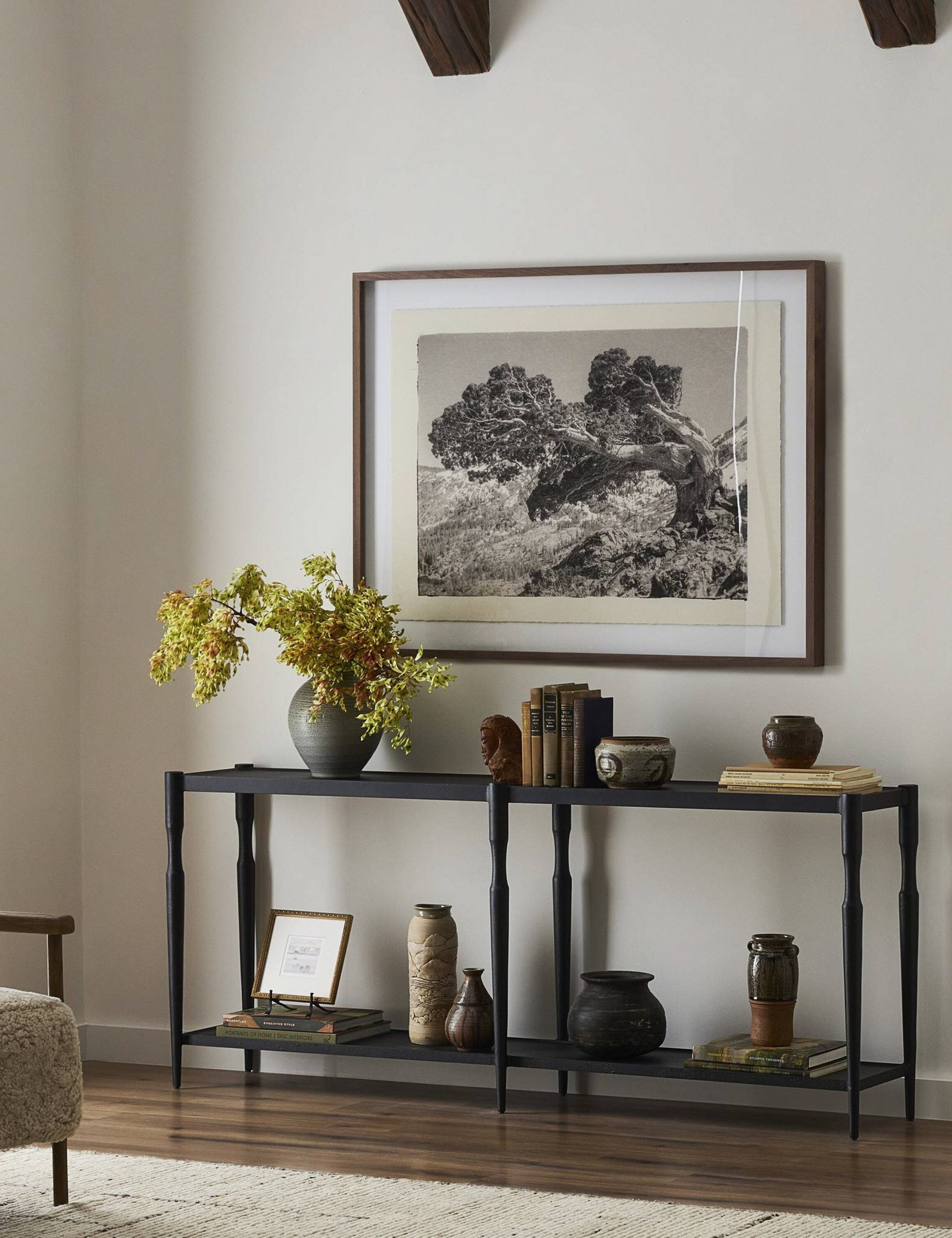 Augusta Console Table by Amber Lewis x Four Hands - Modern Entryway Table for Hallway, Living Room & Foyer Decor