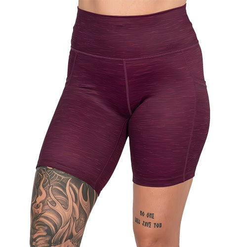 Heather Berry Women's Casual Shorts - Comfortable Stretchy Summer Shorts for Running, Yoga, and Outdoor Activities
