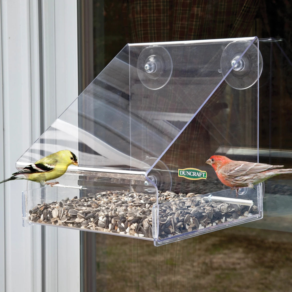 8 Window Bird Feeder with Suction Cups - Outdoor Hanging Bird Feeder for Wild Birds - Perfect for Garden, Patio, and Balcony Bird Watching