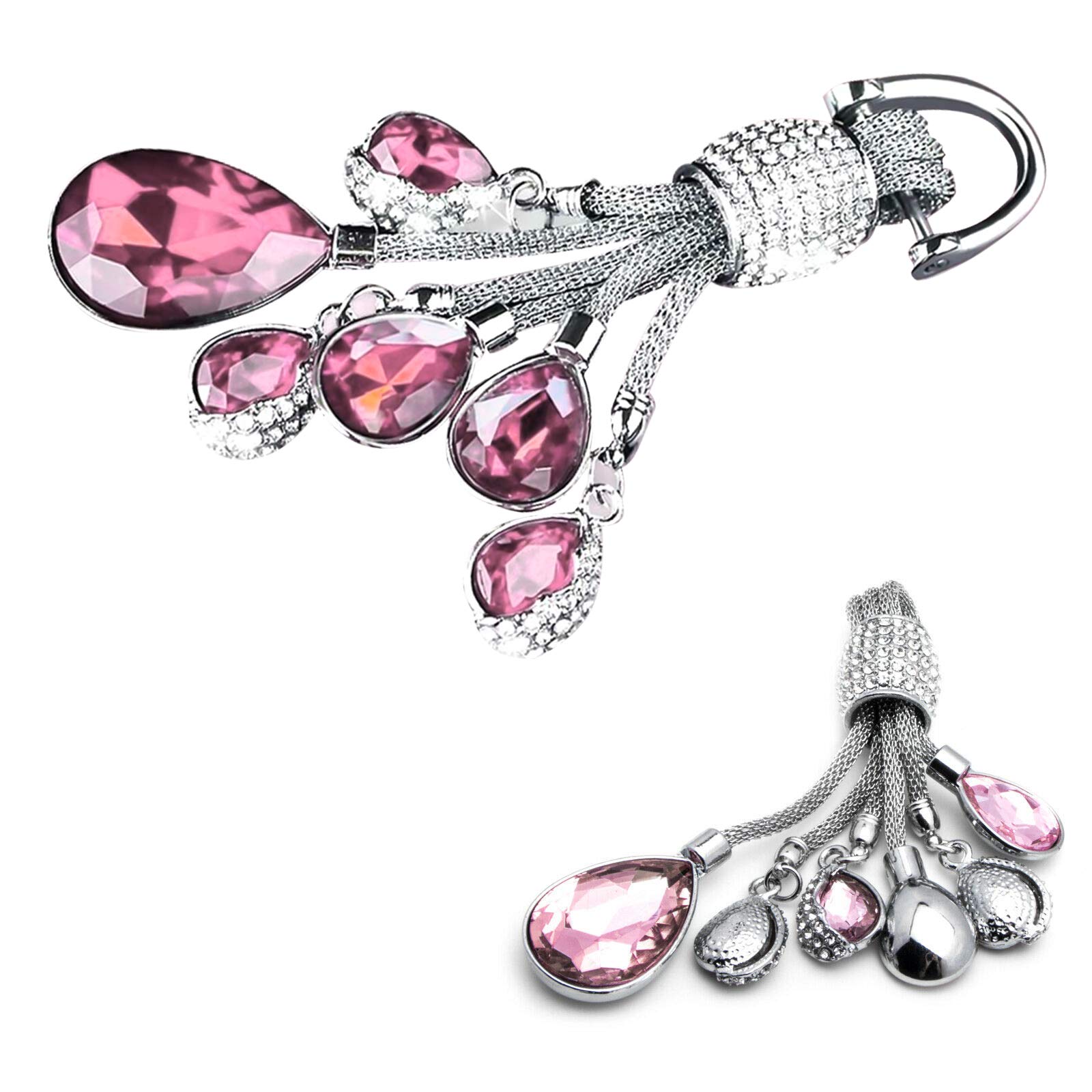 Xotic Tech Car Keychain - Shining Crystal Water Drop Key Holder with Bling Diamond Jewelry - Universal Fit for Keys, Purse, Backpack - Perfect Gift for Women & Men