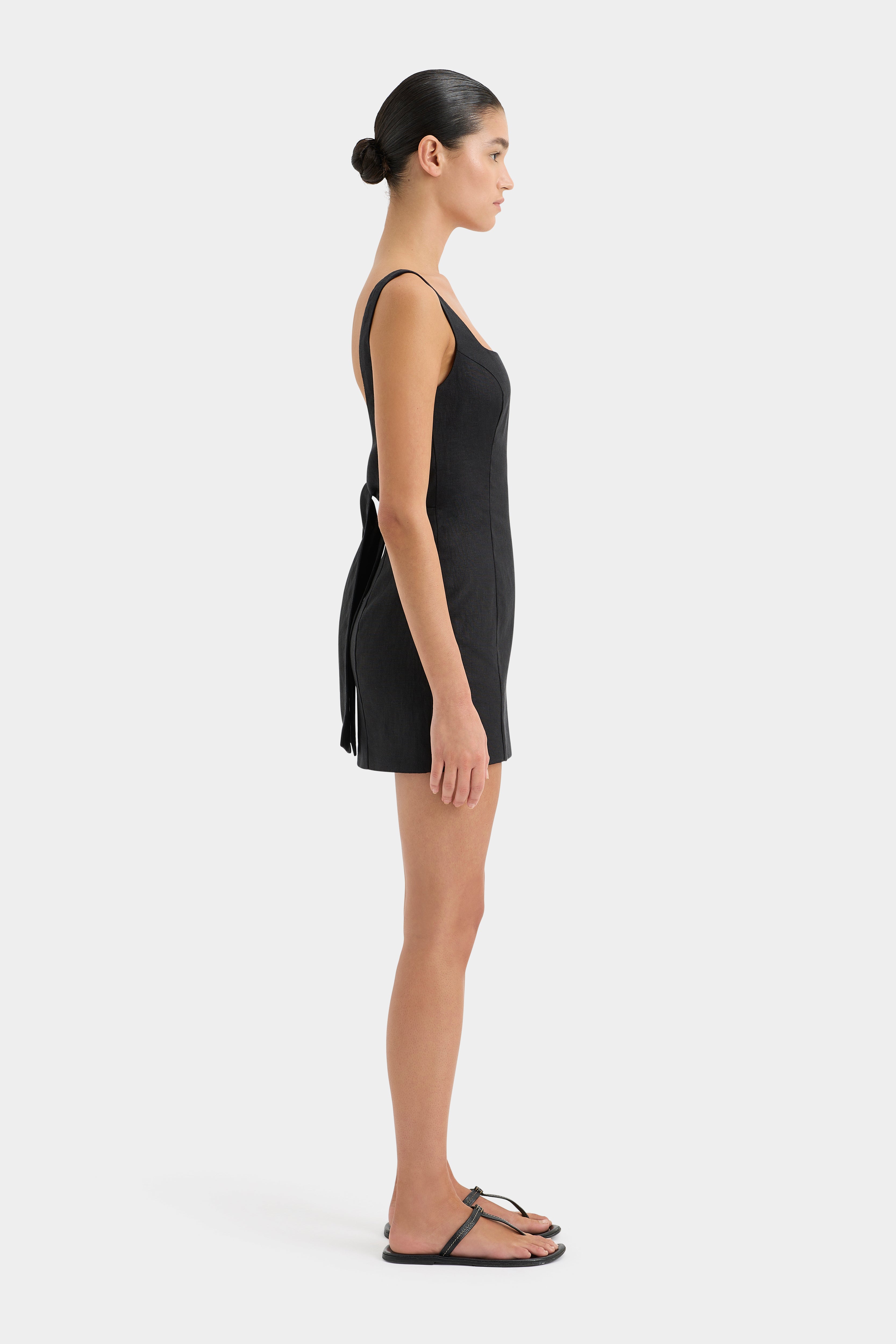 Elegant Iris Tie Mini Dress for Women - Floral Print Summer Party Dress for Date Night, Cocktail Party & Vacation