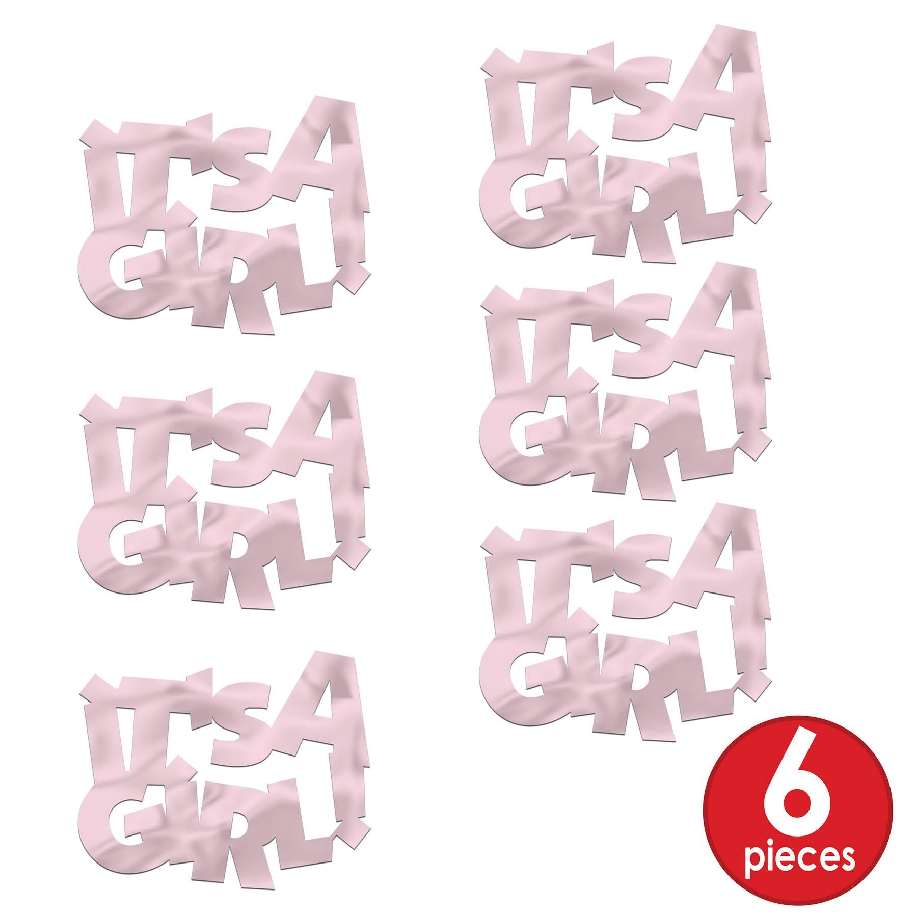 12 Pack Beistle Jumbo It's A Girl Confetti - Premium Baby Shower Decorations for Gender Reveal Parties & Celebrations