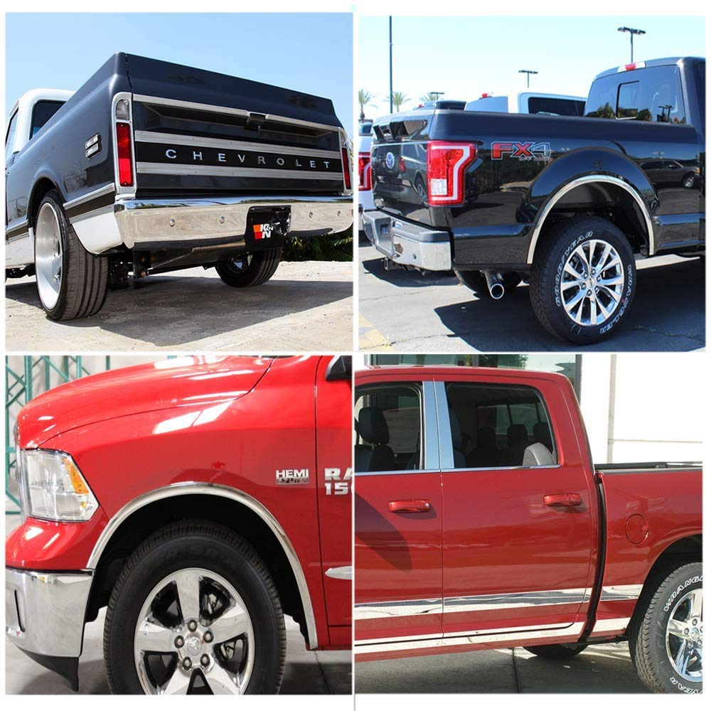 18FT Chrome Car Trim Molding - 30mm Wide Self-Adhesive for Vehicles - Exterior & Interior Protection